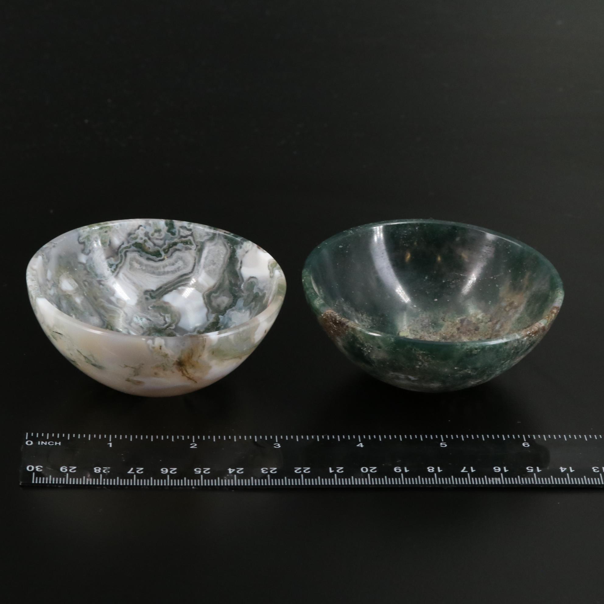 Agate and Moss Agate Bowls