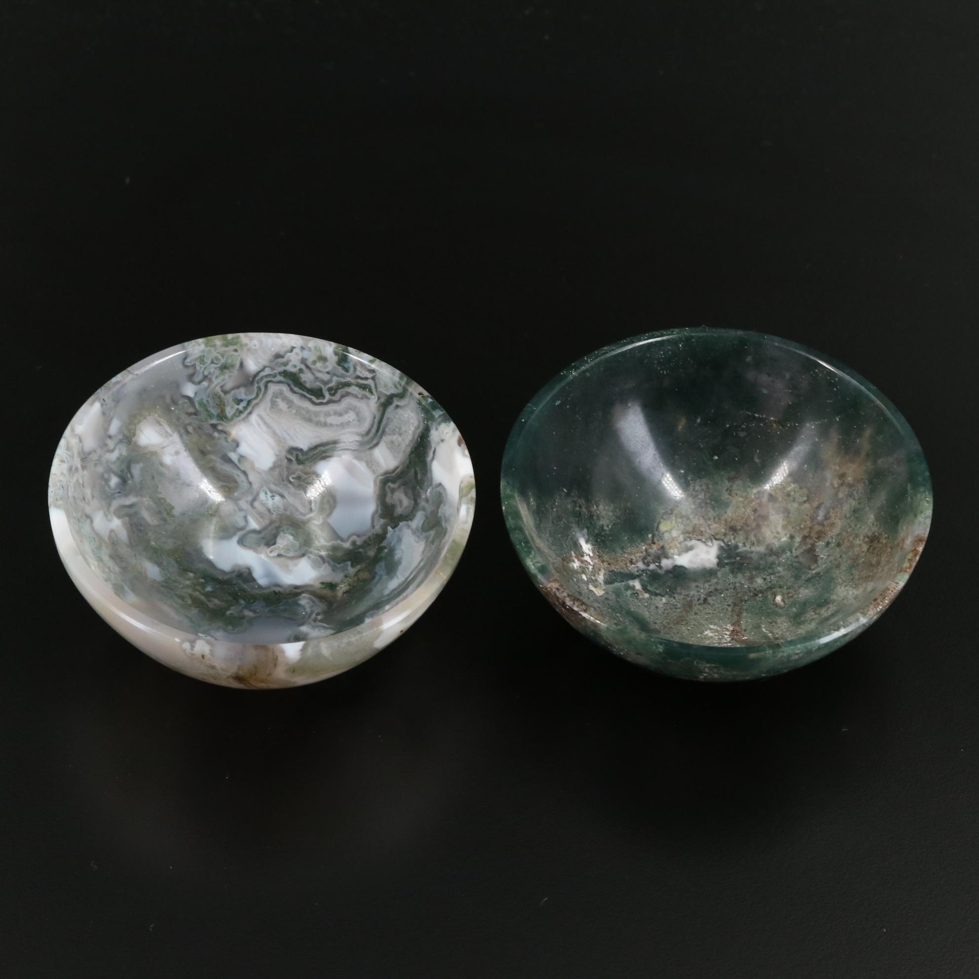 Agate and Moss Agate Bowls