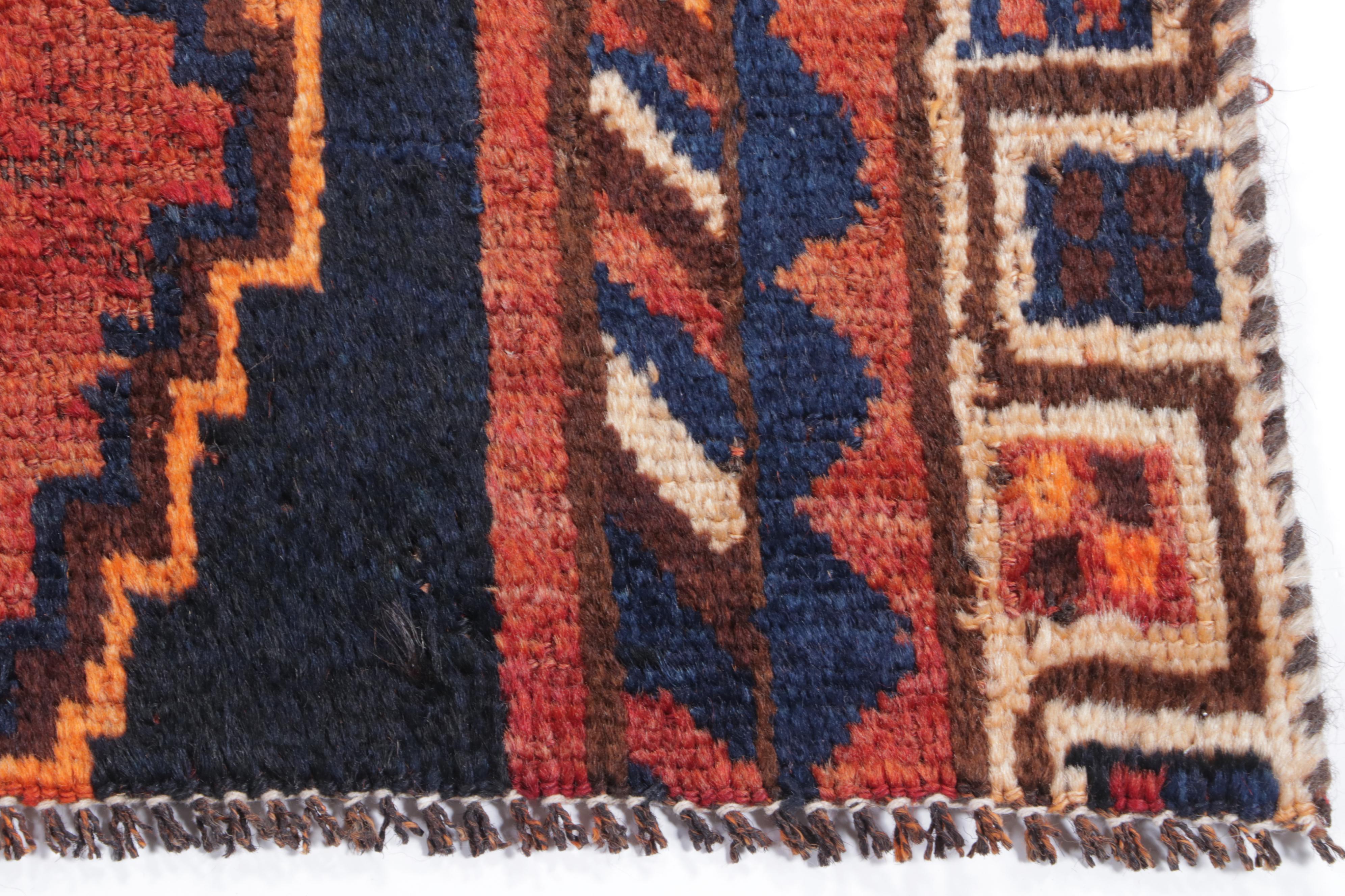 4'6 x 3'4 Hand-Knotted Persian Yalameh Accent Rug