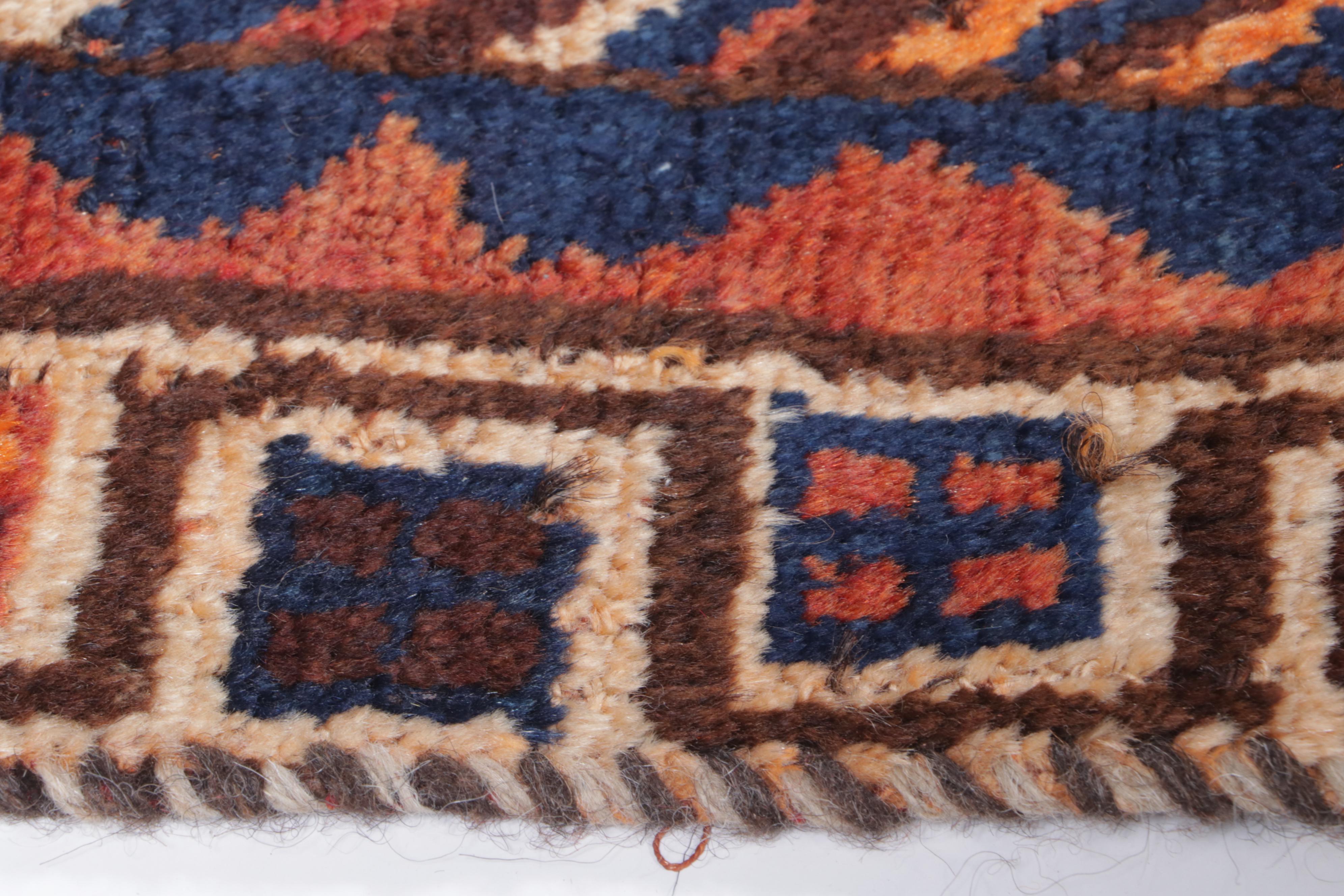 4'6 x 3'4 Hand-Knotted Persian Yalameh Accent Rug