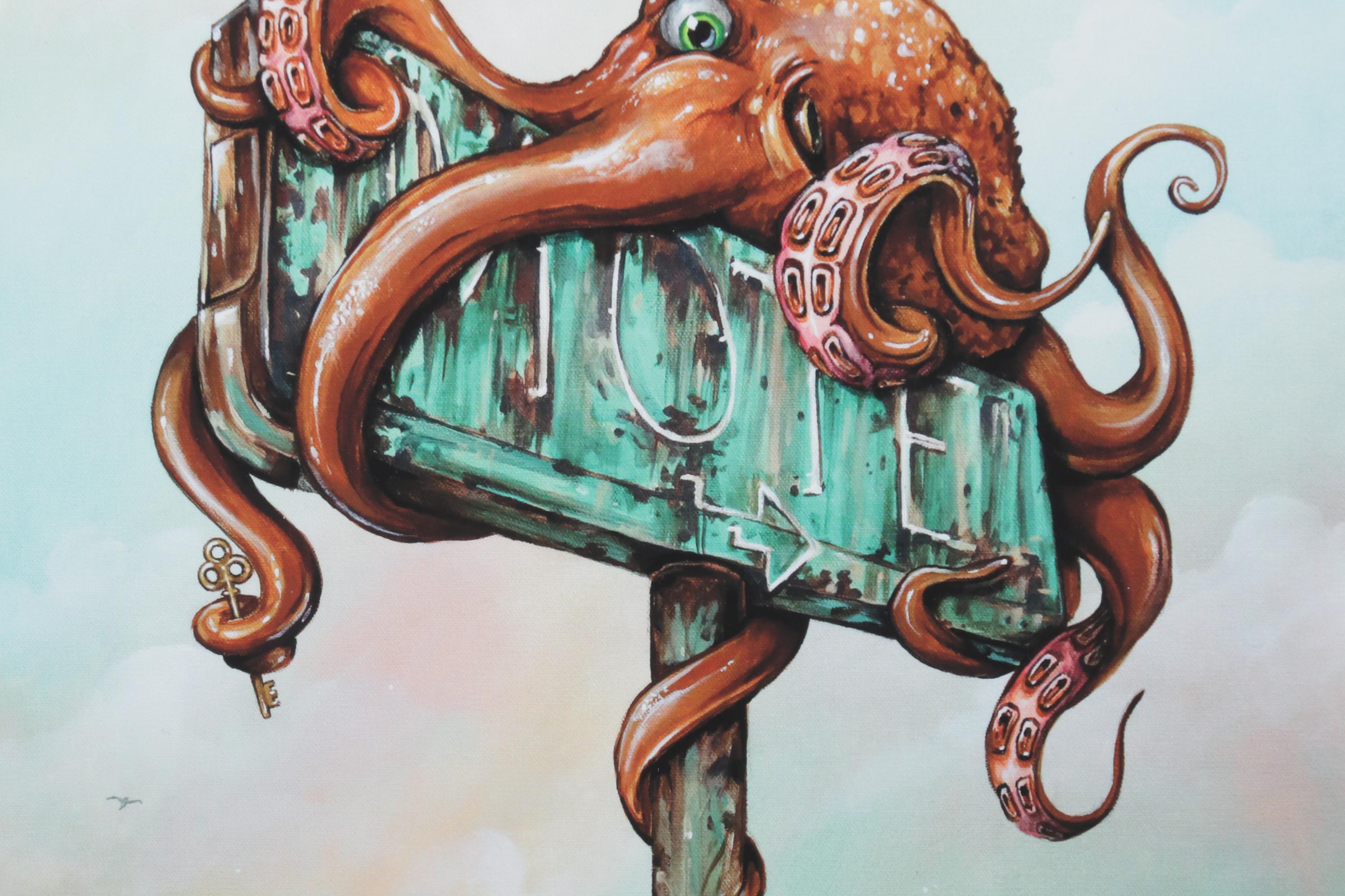 Patrick Mayes Giclées of Octopi on Motel Signs, 21st Century