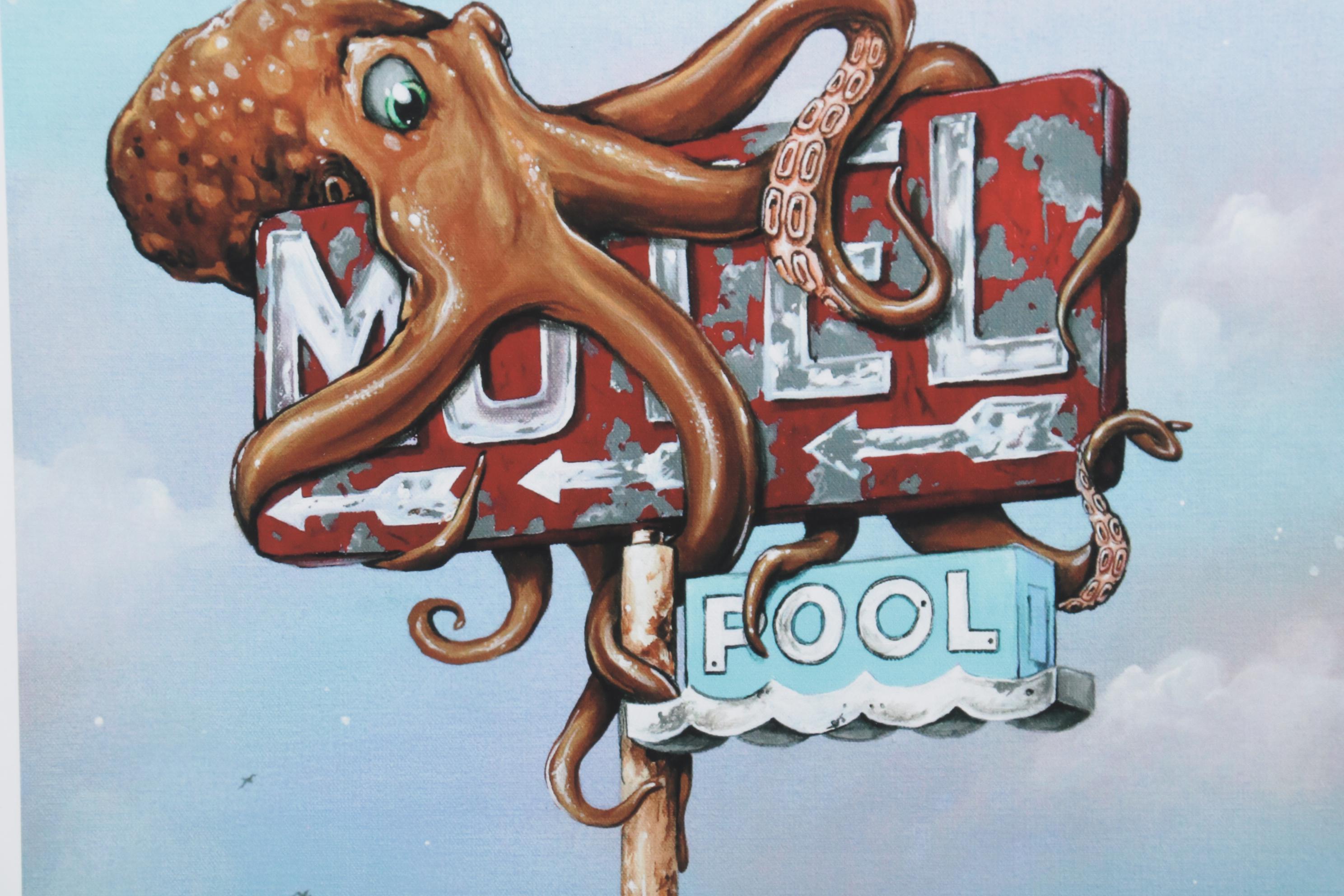 Patrick Mayes Giclées of Octopi on Motel Signs, 21st Century