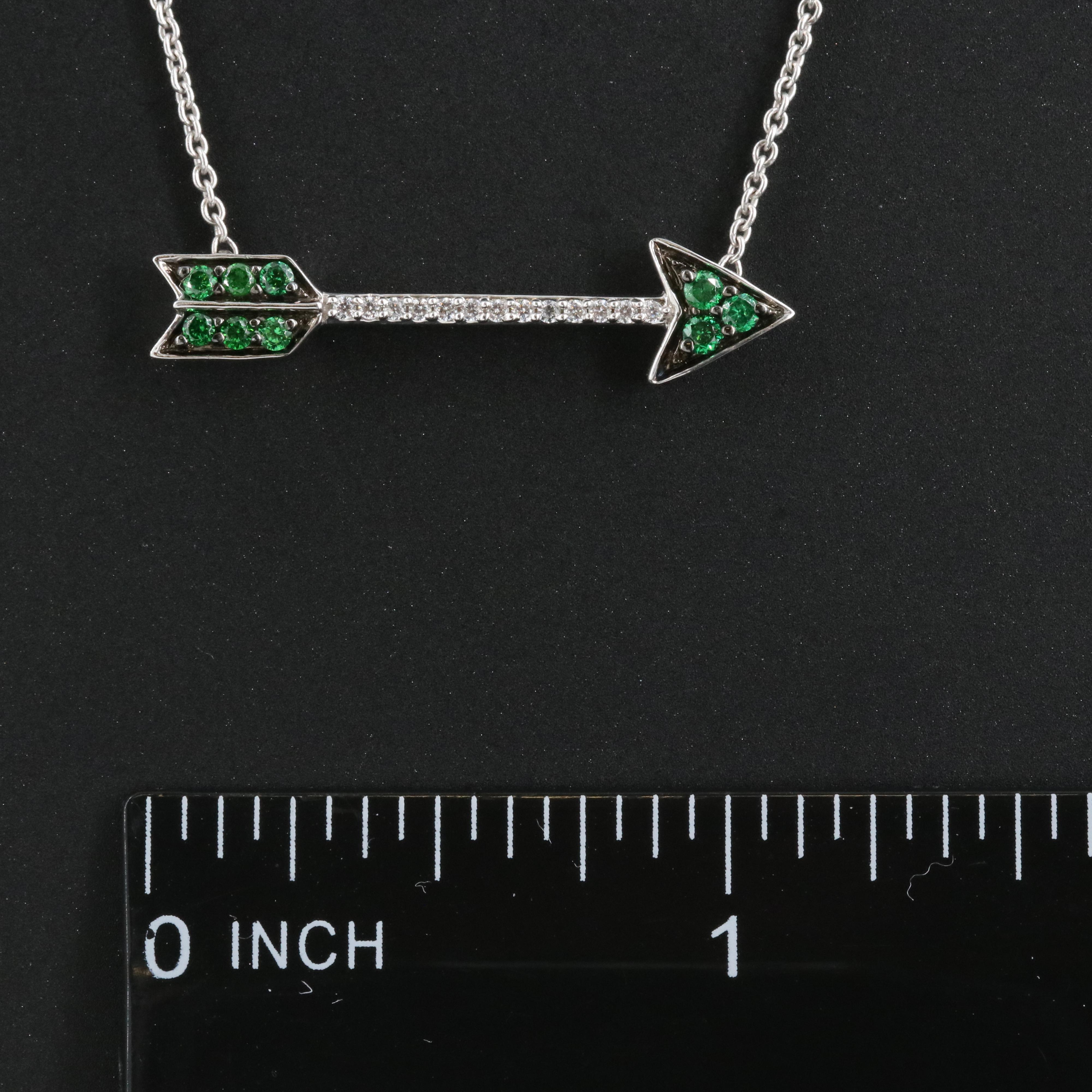 Sterling Cubic Zirconia Arrow Necklace