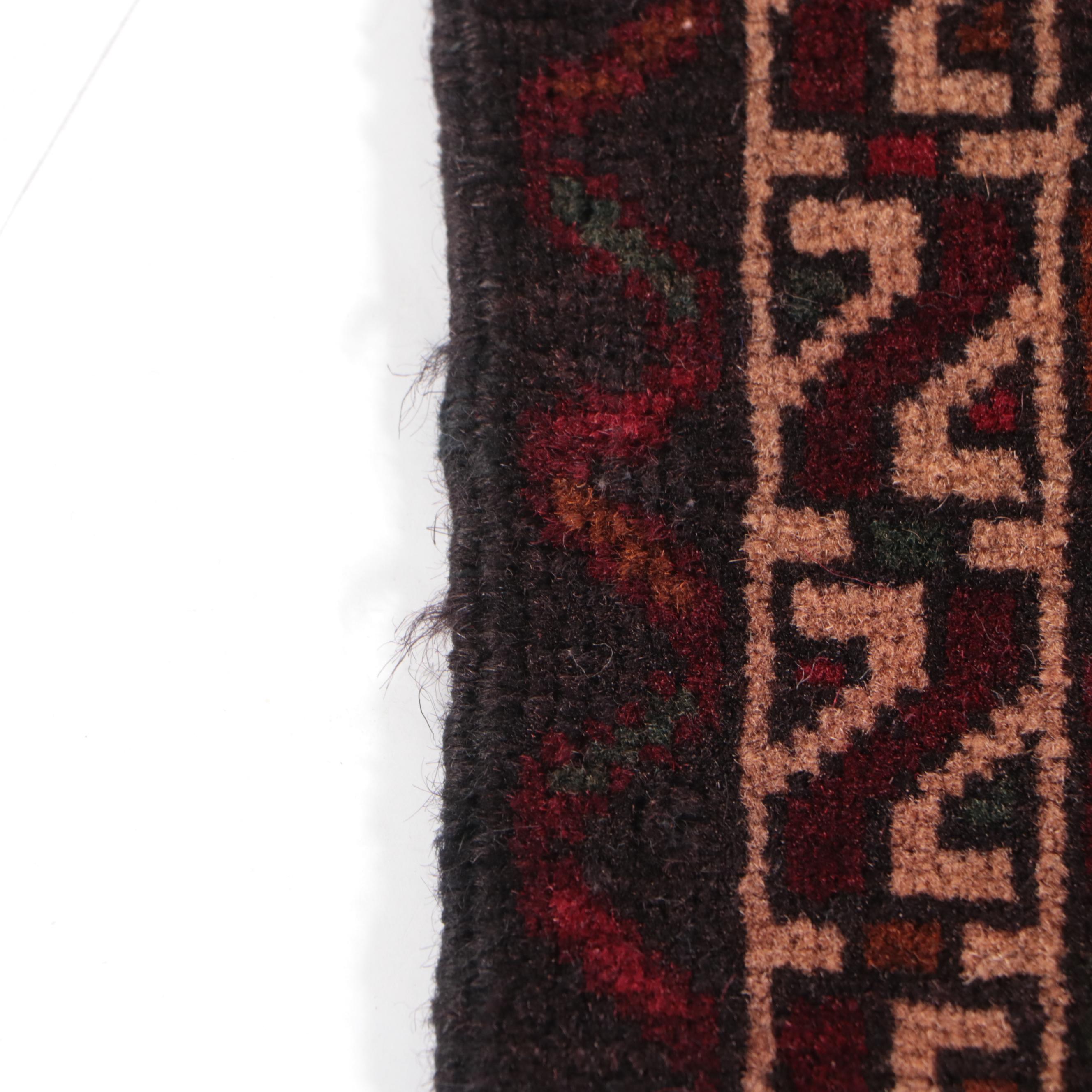 1'10 x 2'1 Hand-Knotted Afghan Baluch Floor Mat