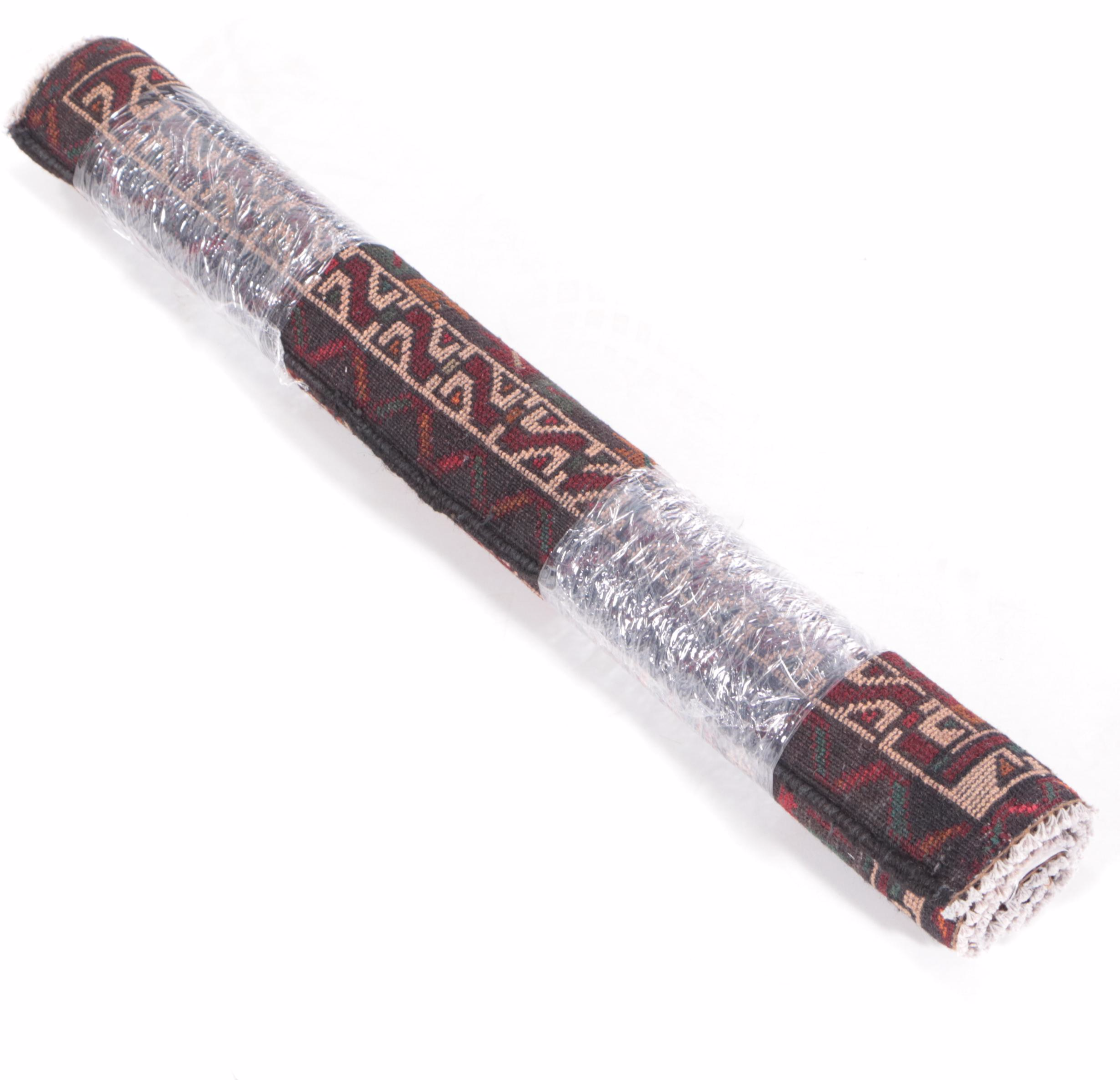 1'10 x 2'1 Hand-Knotted Afghan Baluch Floor Mat