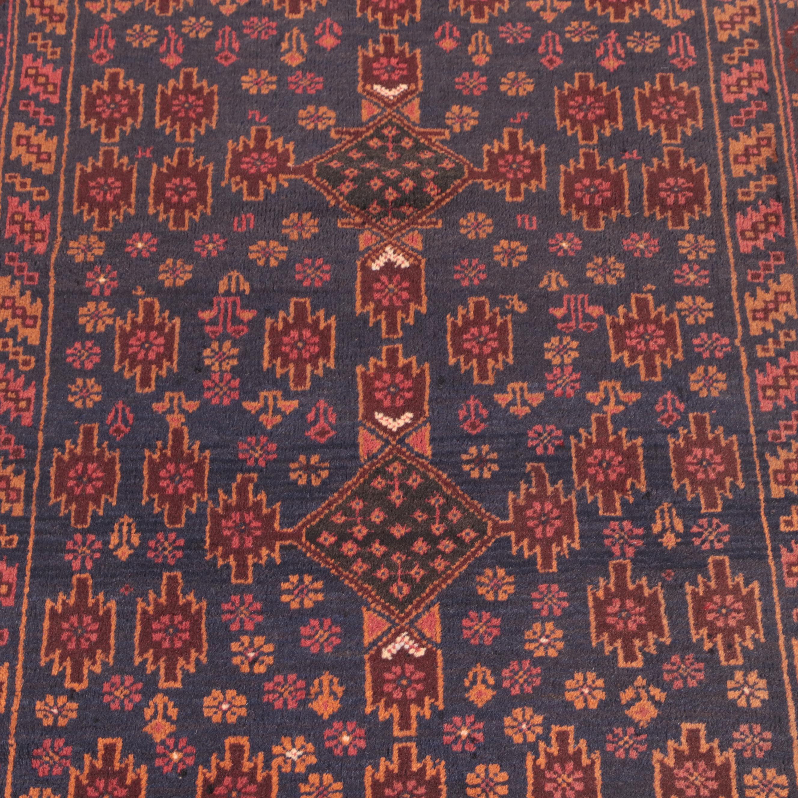 3'1 x 4'9 Hand-Knotted Afghan Baluch Accent Rug