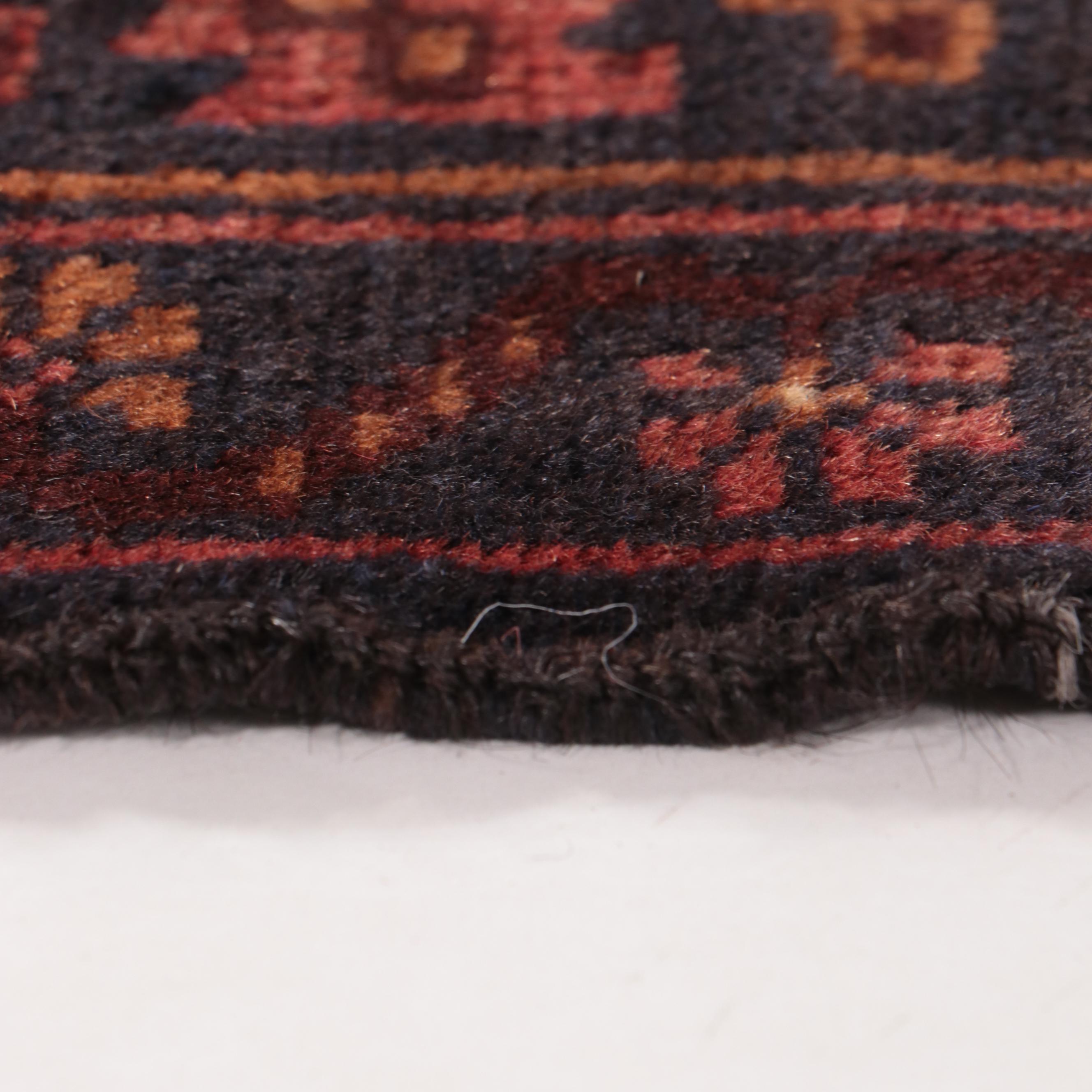 3'1 x 4'9 Hand-Knotted Afghan Baluch Accent Rug