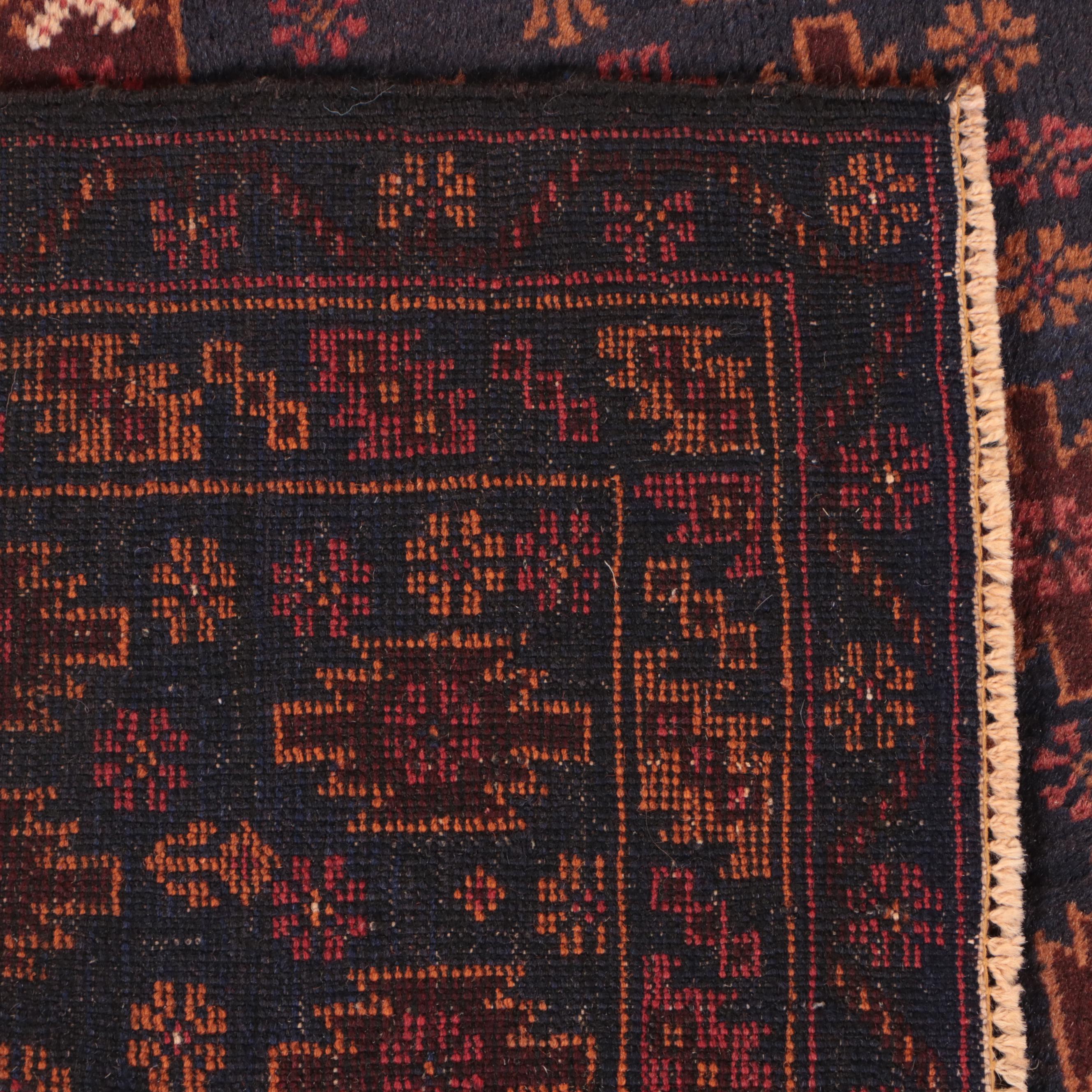 3'1 x 4'9 Hand-Knotted Afghan Baluch Accent Rug