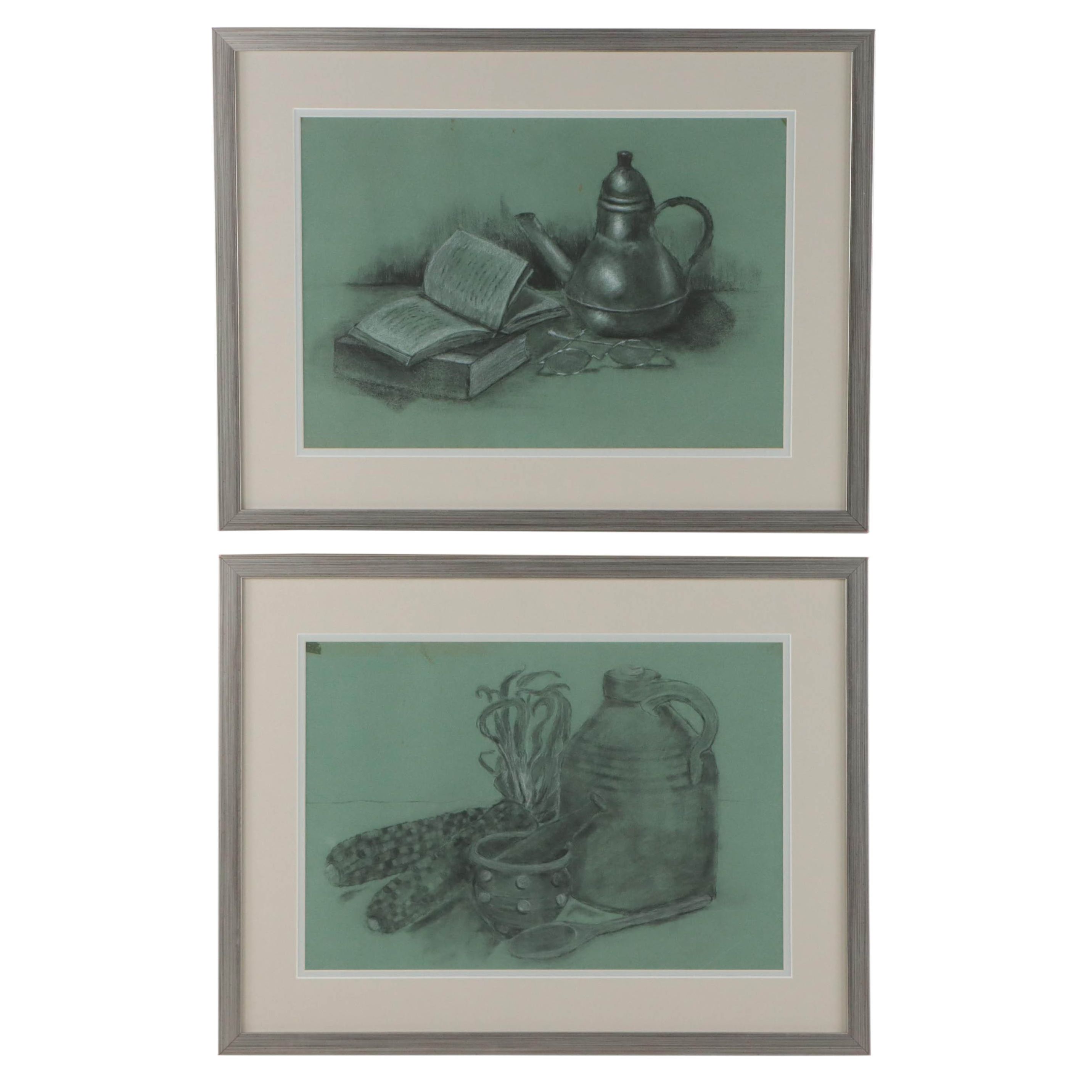 Charcoal Still Life Drawings