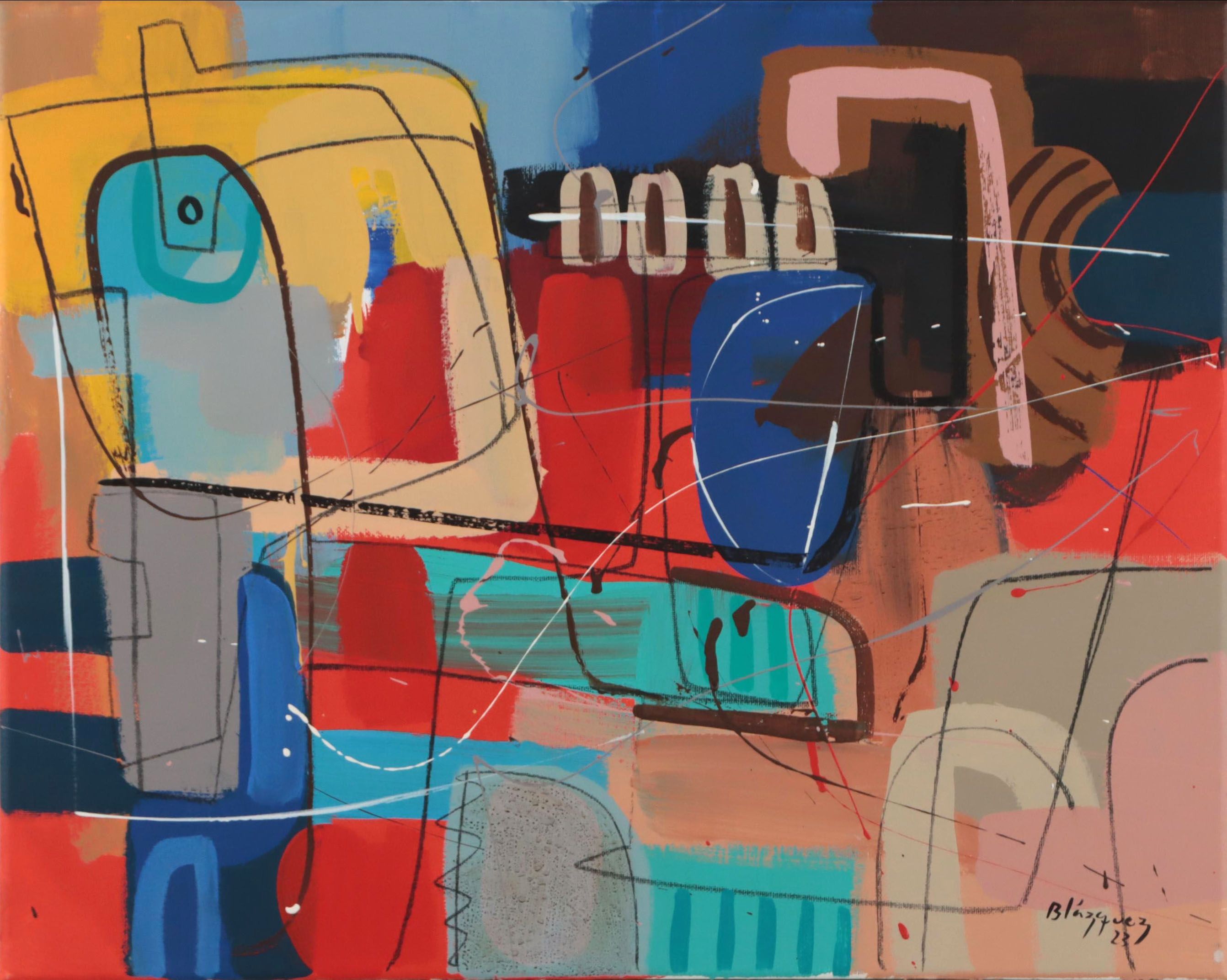 Michel Blázquez Acrylic Painting "Abstract #309," 2023