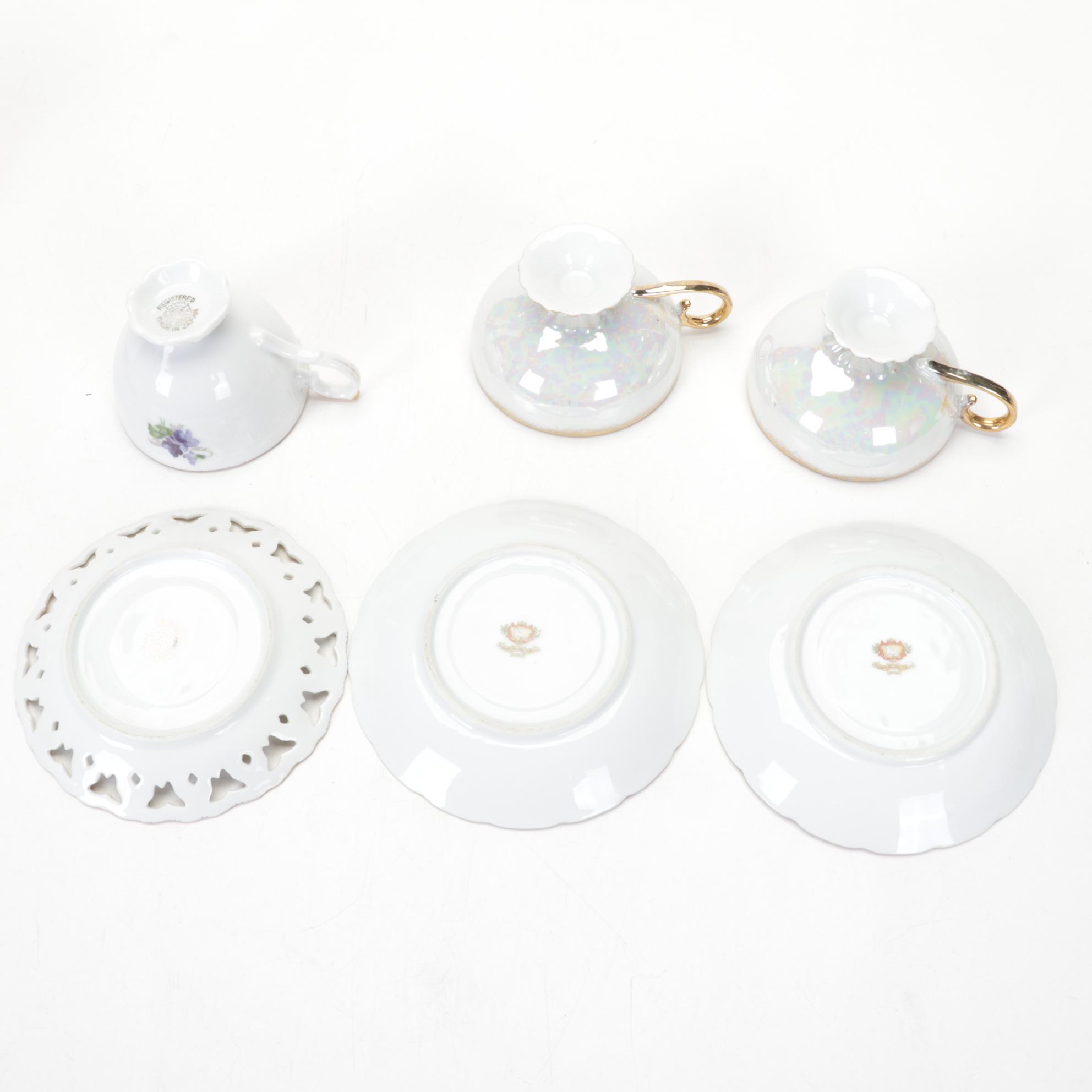 Royal Sealy China and Assorted Porcelain Teacup and Saucer Collection