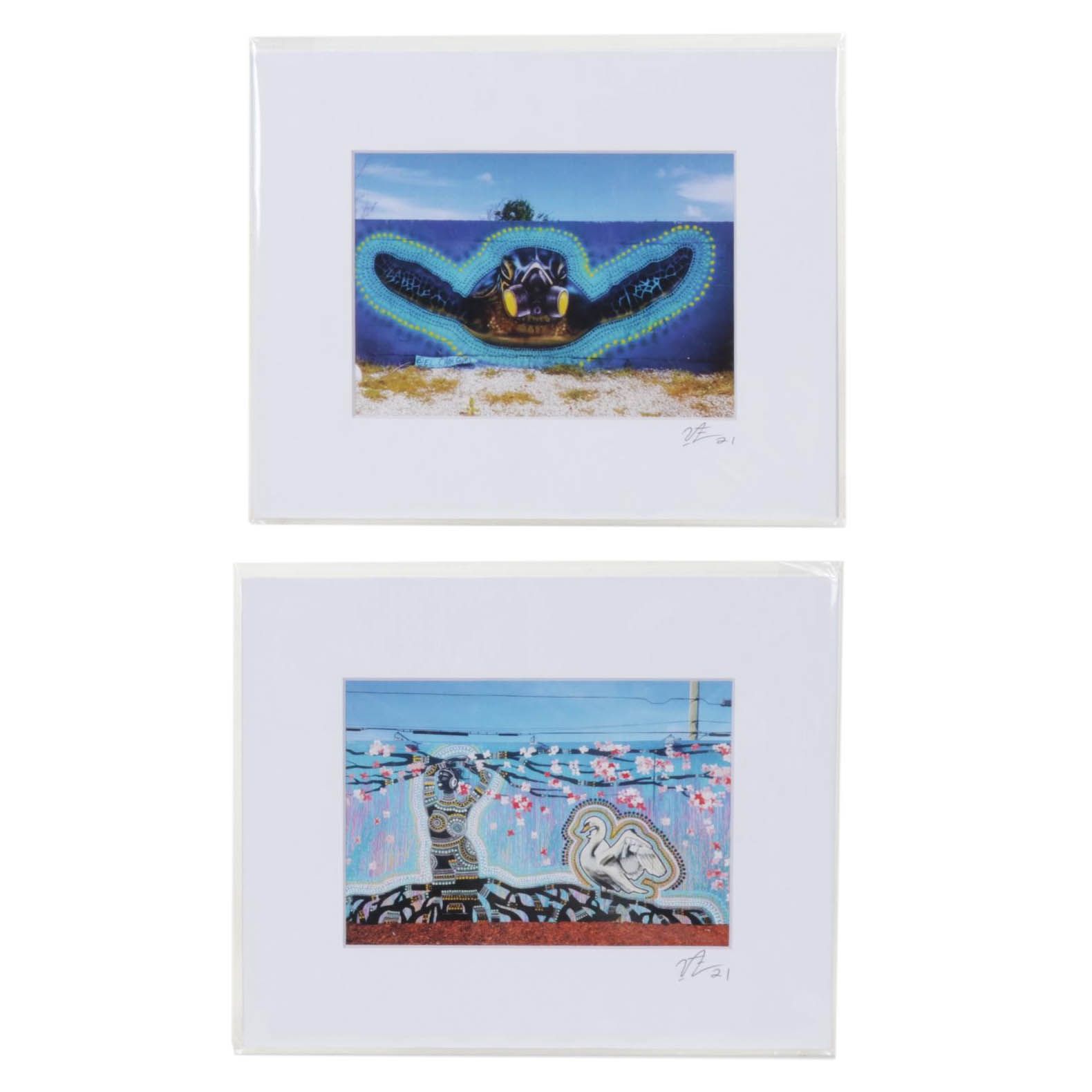 El Chan Guri Offset Lithographs of Street Art Murals, 2021