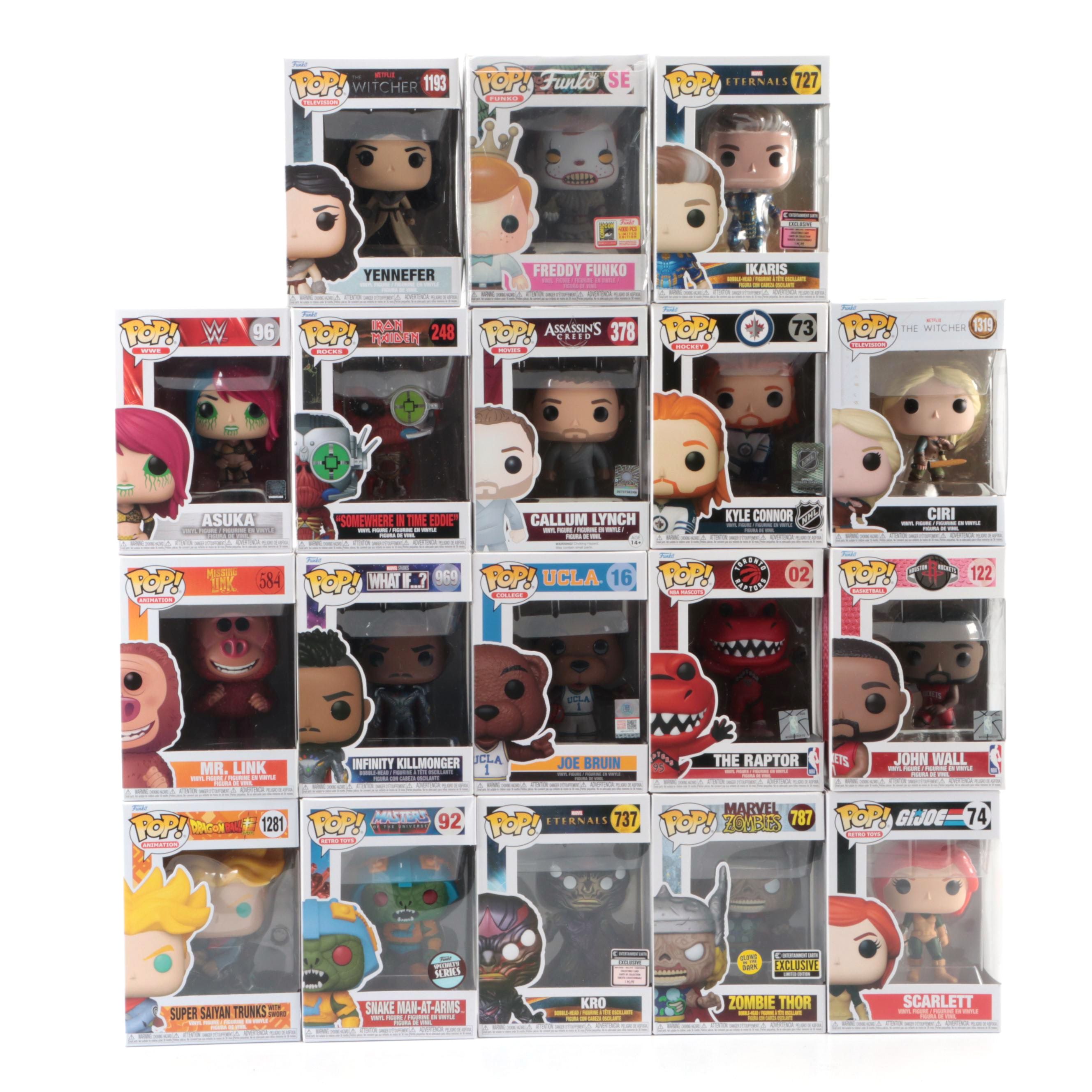 Funko Pop! Figures with Ikaris, John Wall, Zombie Thor, Kyle Connor, and More