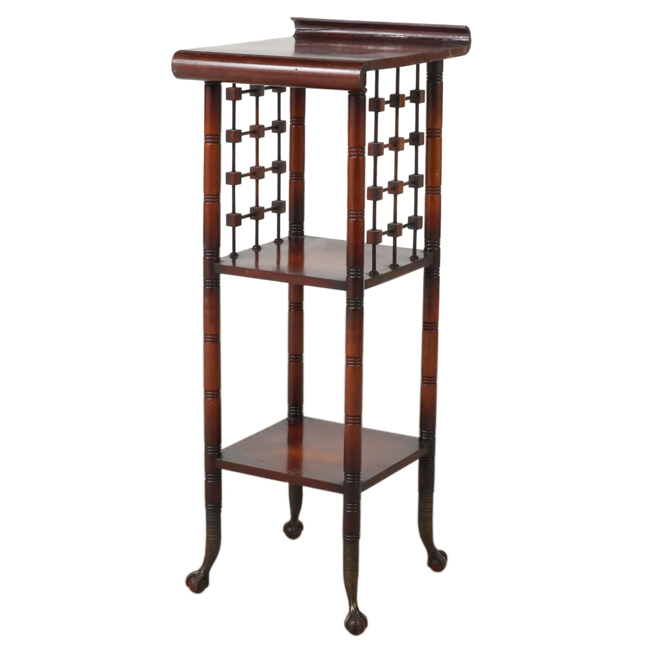 Aesthetic Movement Birch Pedestal, Late 19th / Early 20th Century