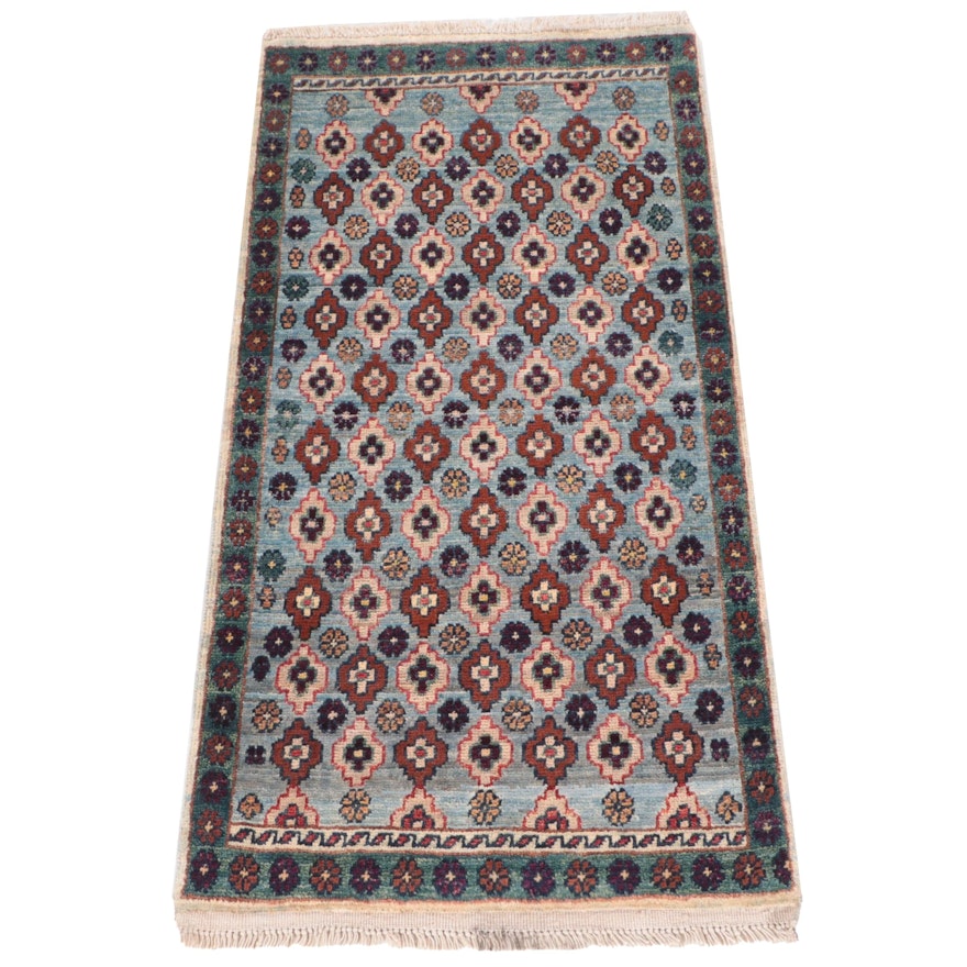 1'8 x 3'4 Hand-Knotted Afghan Baluch Accent Rug