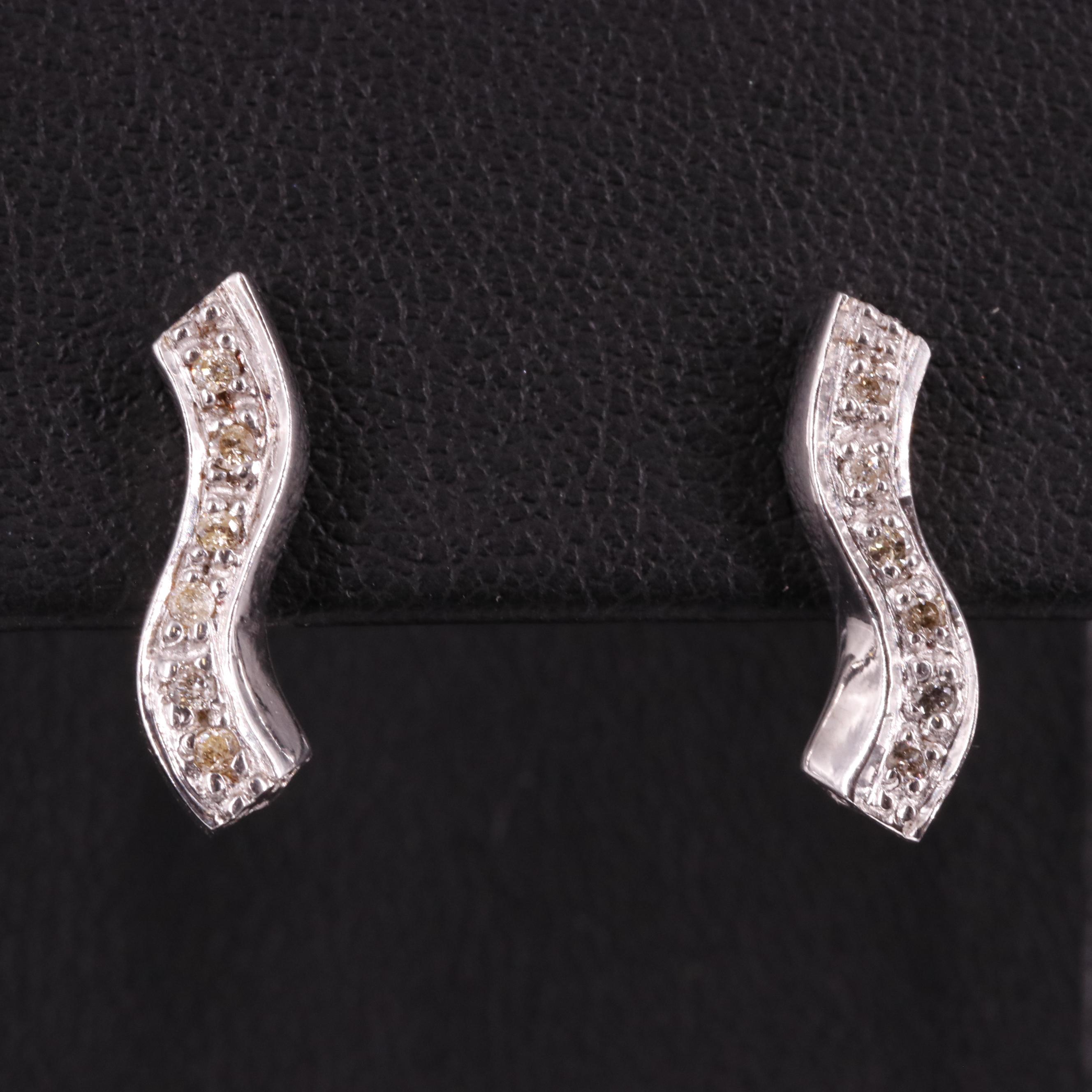 Sterling Diamond Earrings
