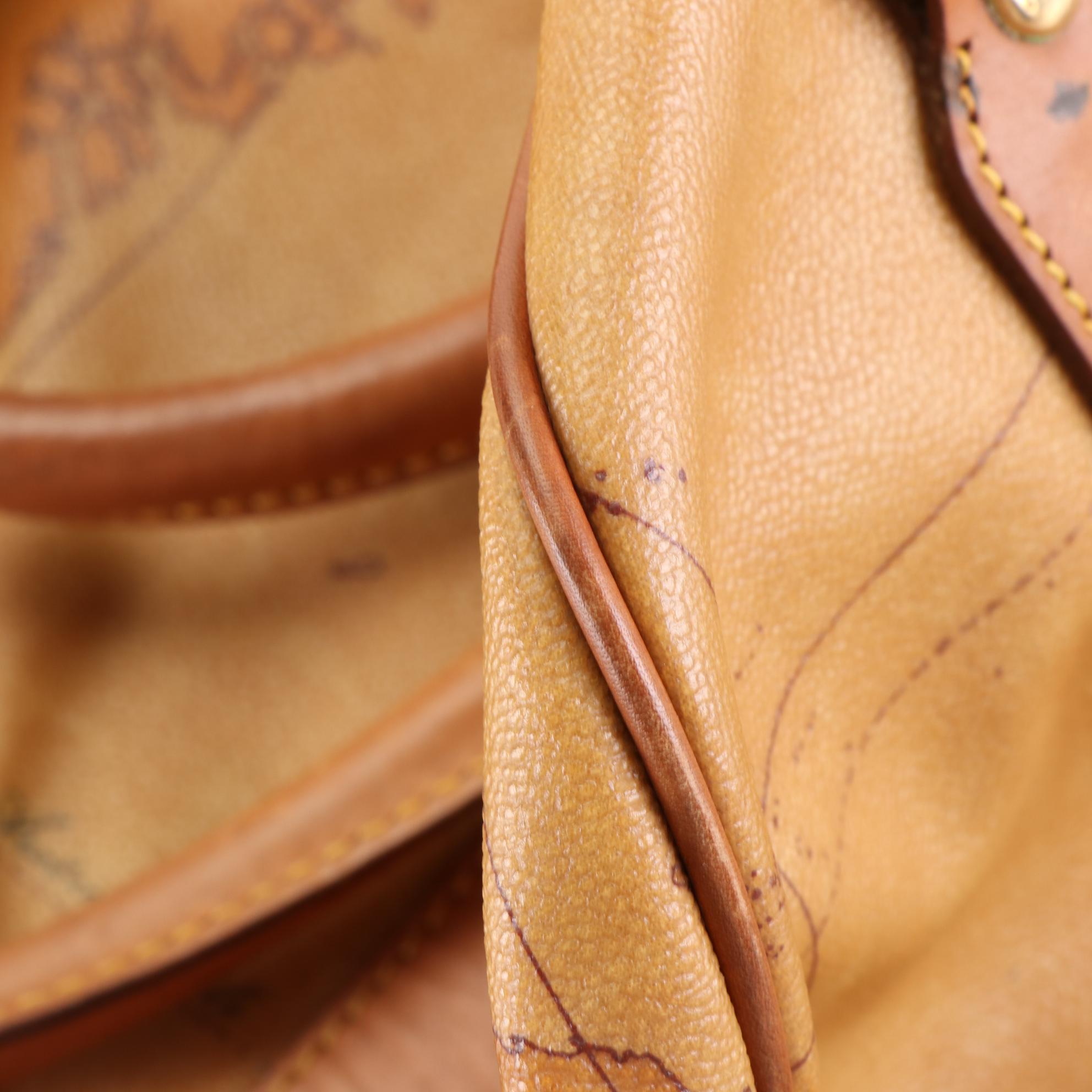 Alviero Martini 1a Classe Geo Classic Coated Canvas and Leather Weekender Bag