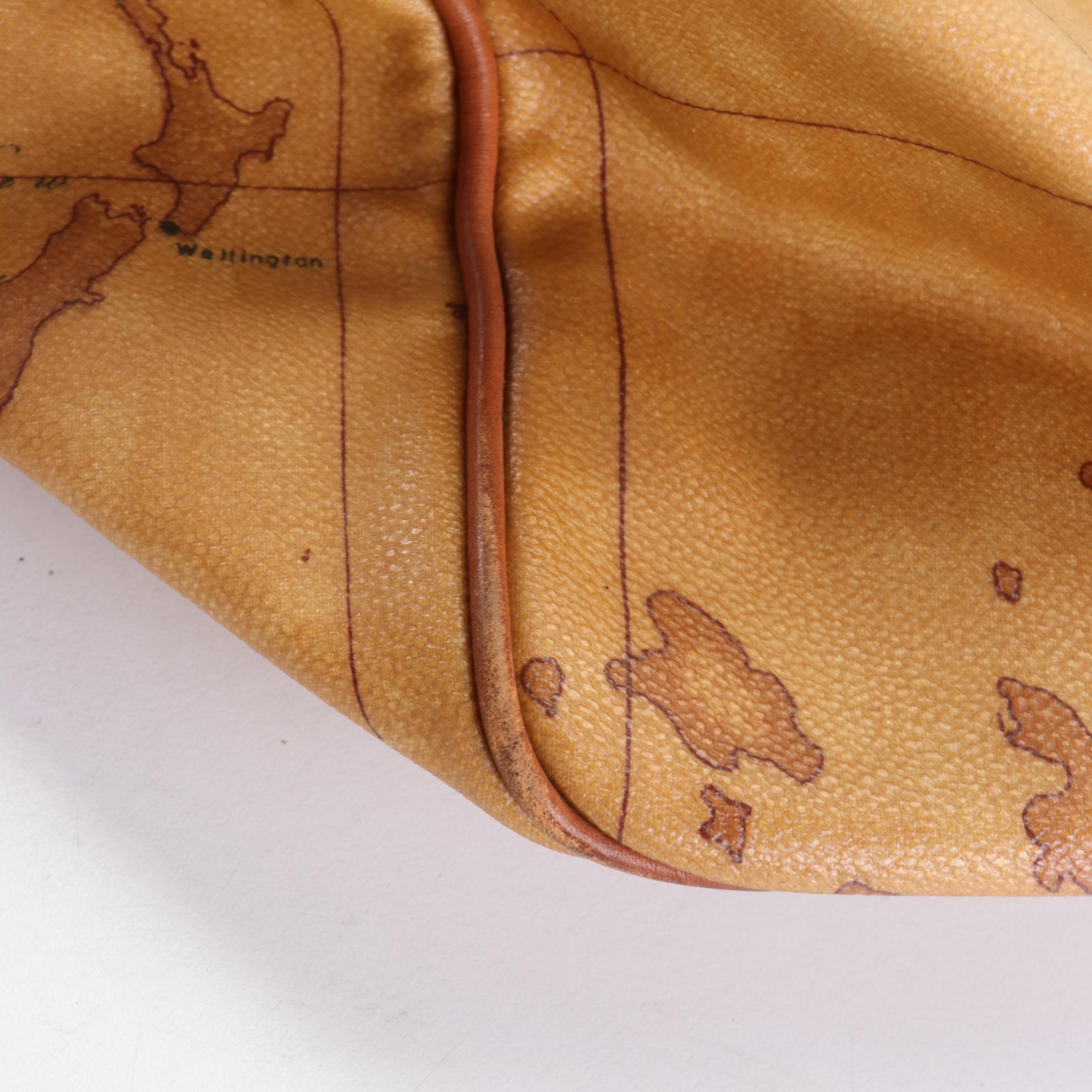 Alviero Martini 1a Classe Geo Classic Coated Canvas and Leather Weekender Bag