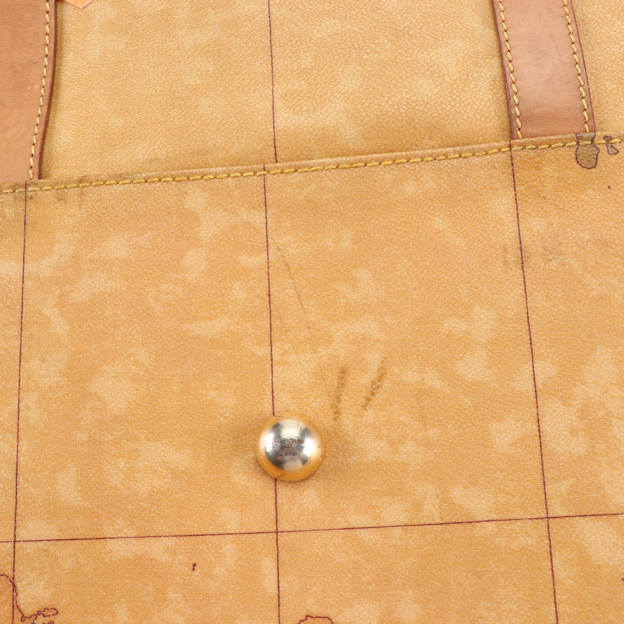 Alviero Martini 1a Classe Geo Classic Coated Canvas and Leather Weekender Bag