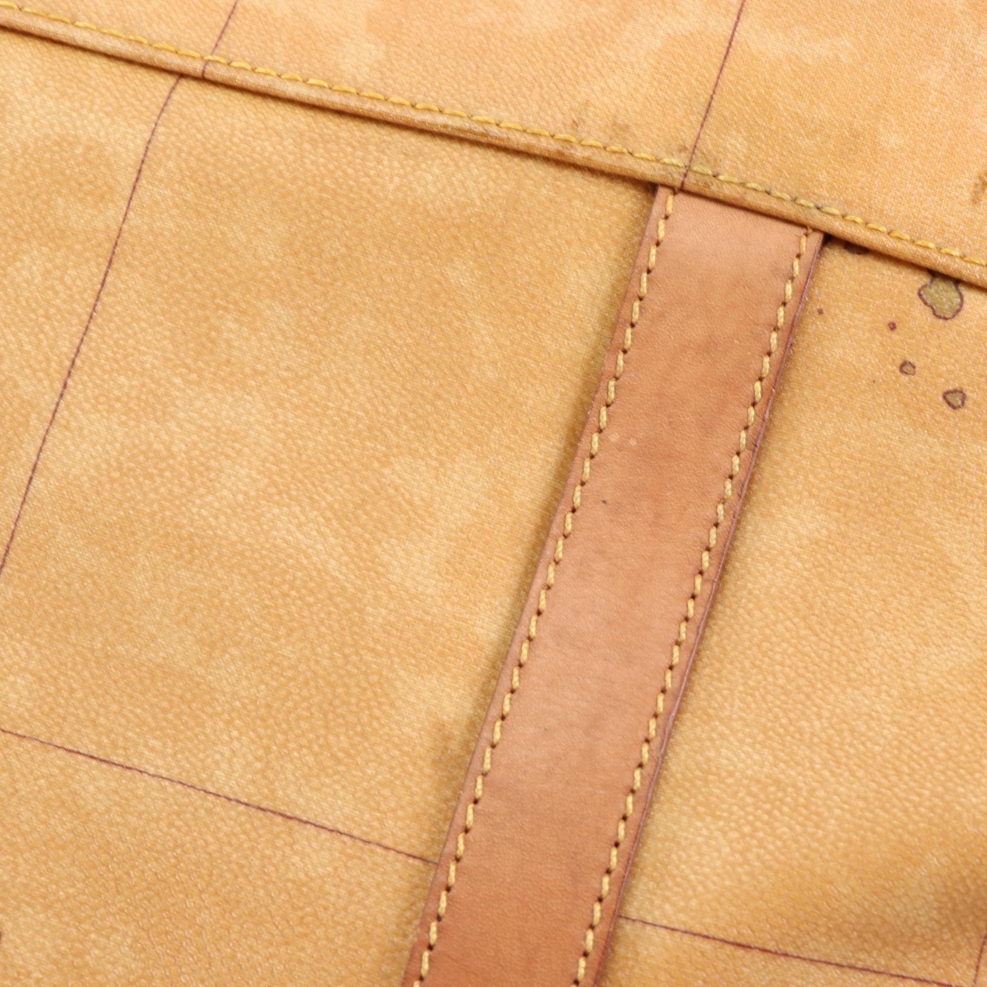 Alviero Martini 1a Classe Geo Classic Coated Canvas and Leather Weekender Bag