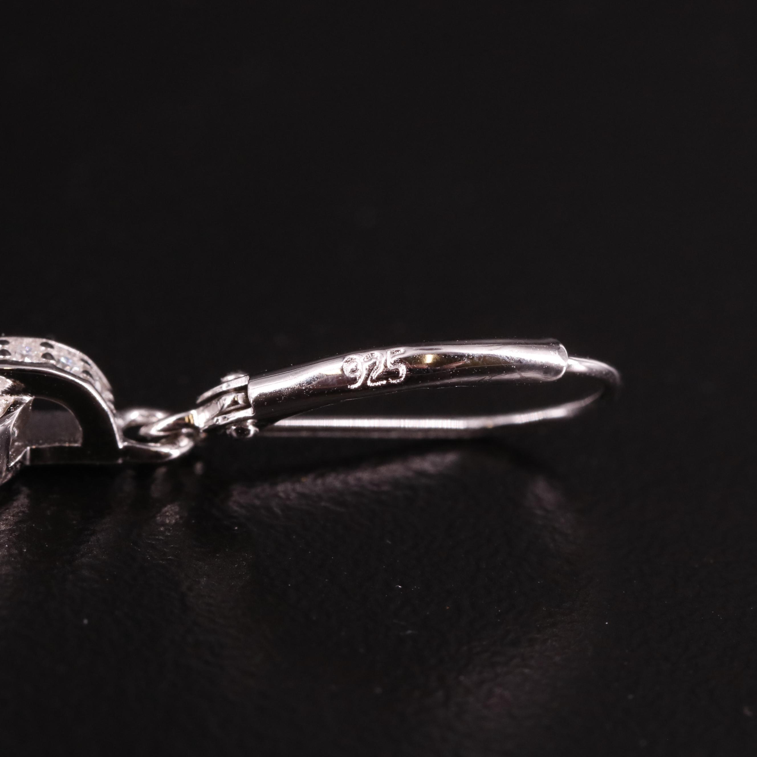 Sterling Moissanite Padlock Earrings