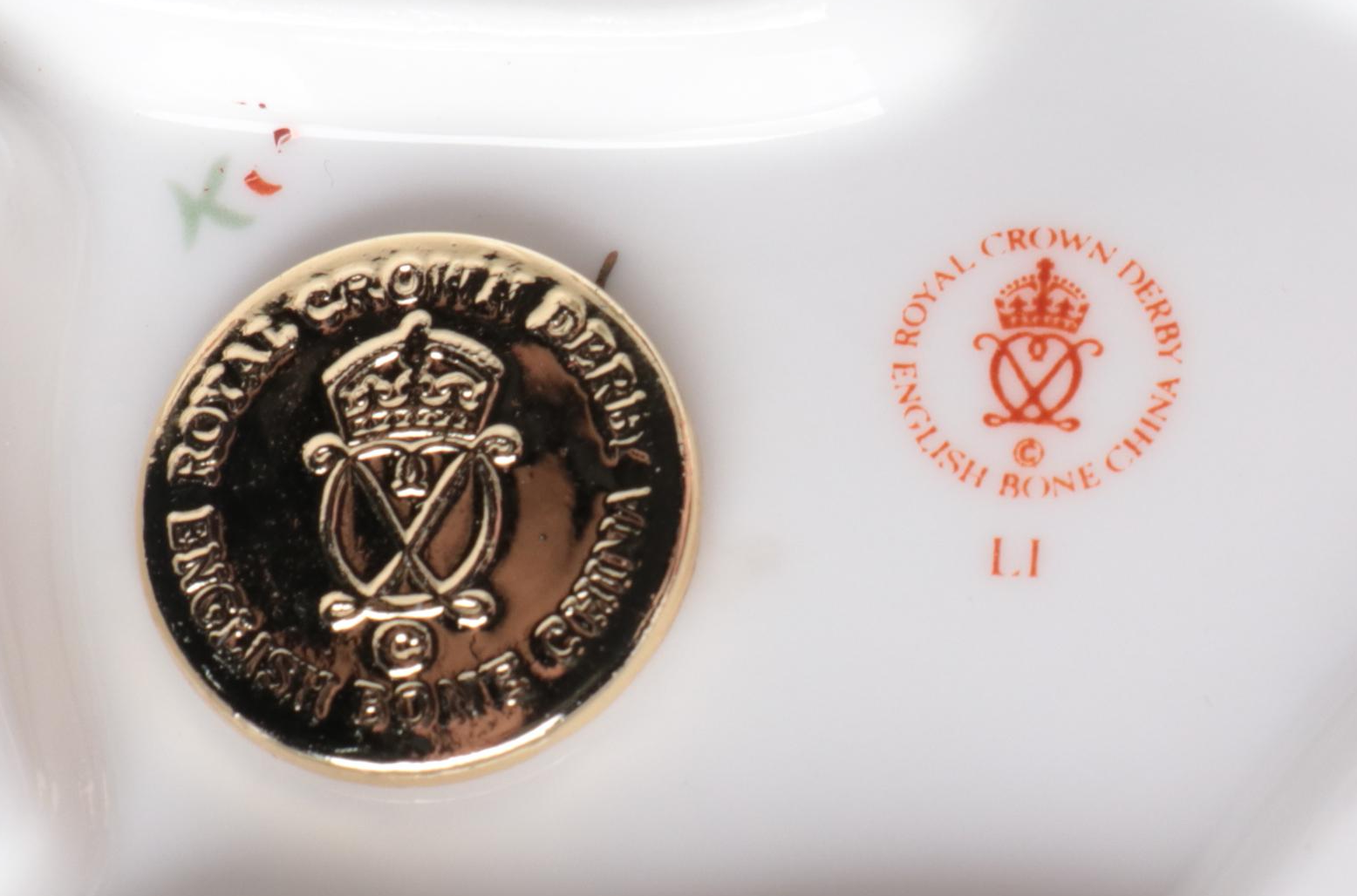 Royal Crown Derby Imari Style Boxes with Bird and Other Dragon Figurine