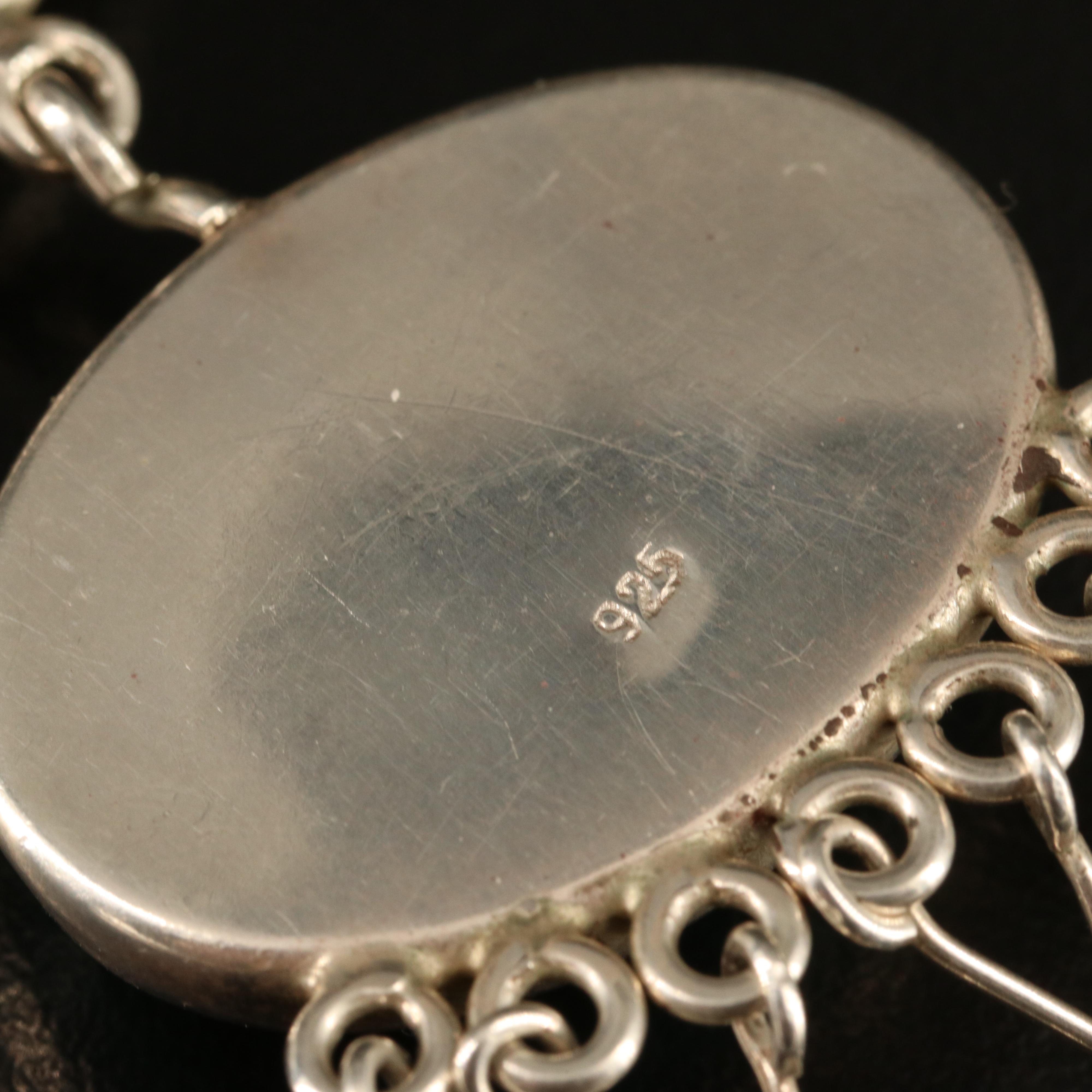 Sterling Chrysocolla Necklace with Fringe