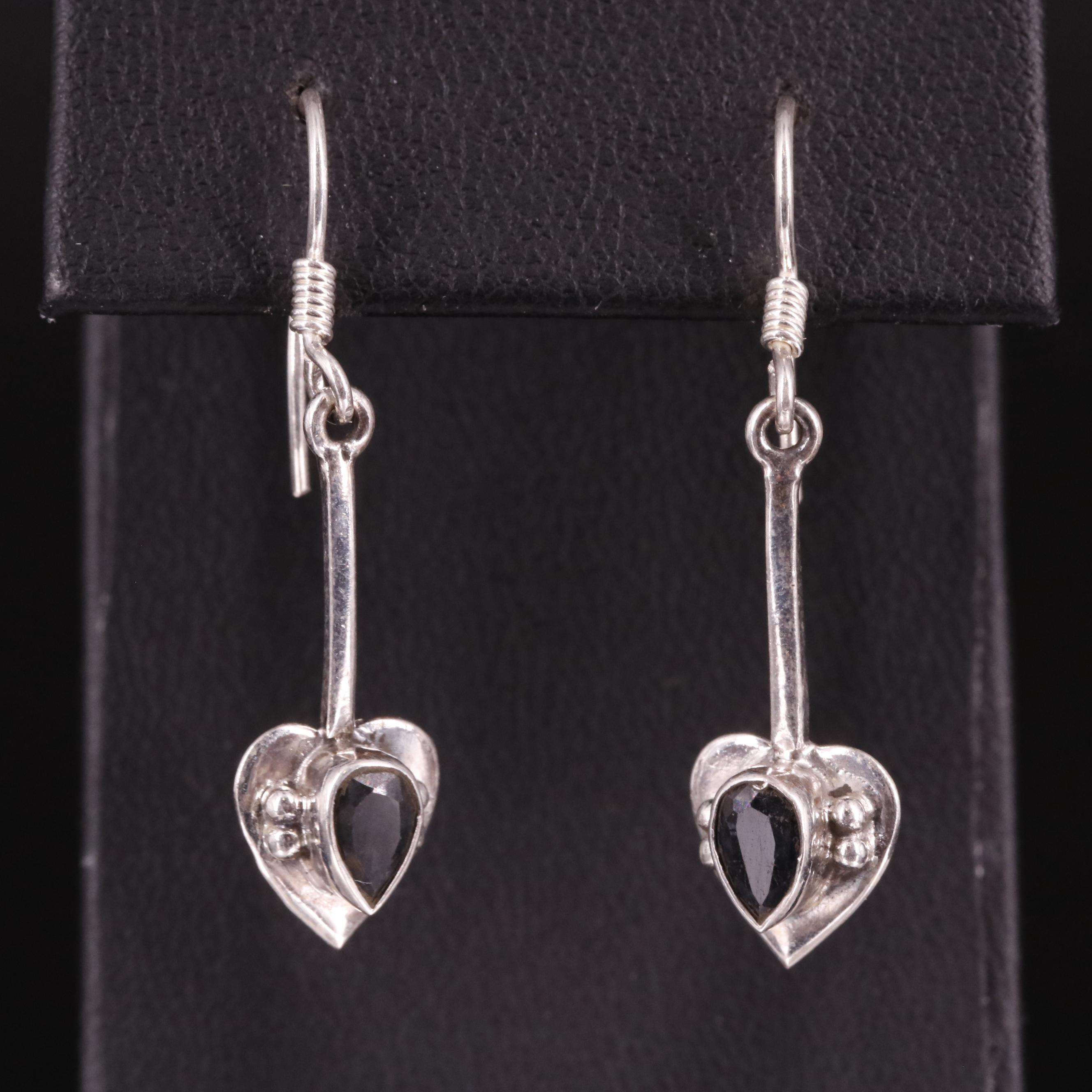 Sterling Filled Corundum Drop Earrings