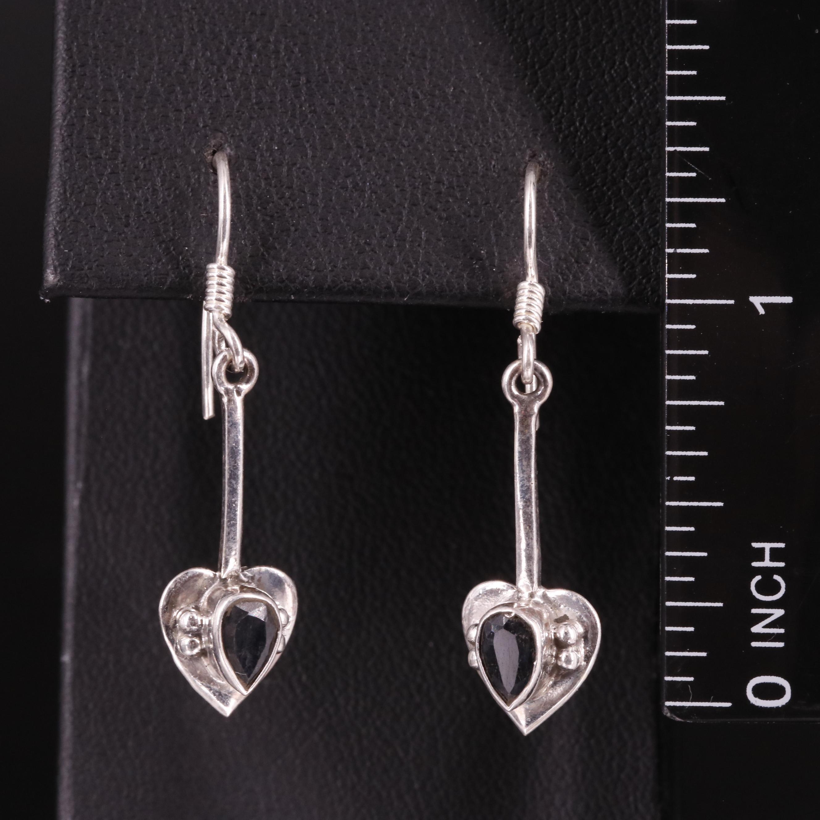 Sterling Filled Corundum Drop Earrings