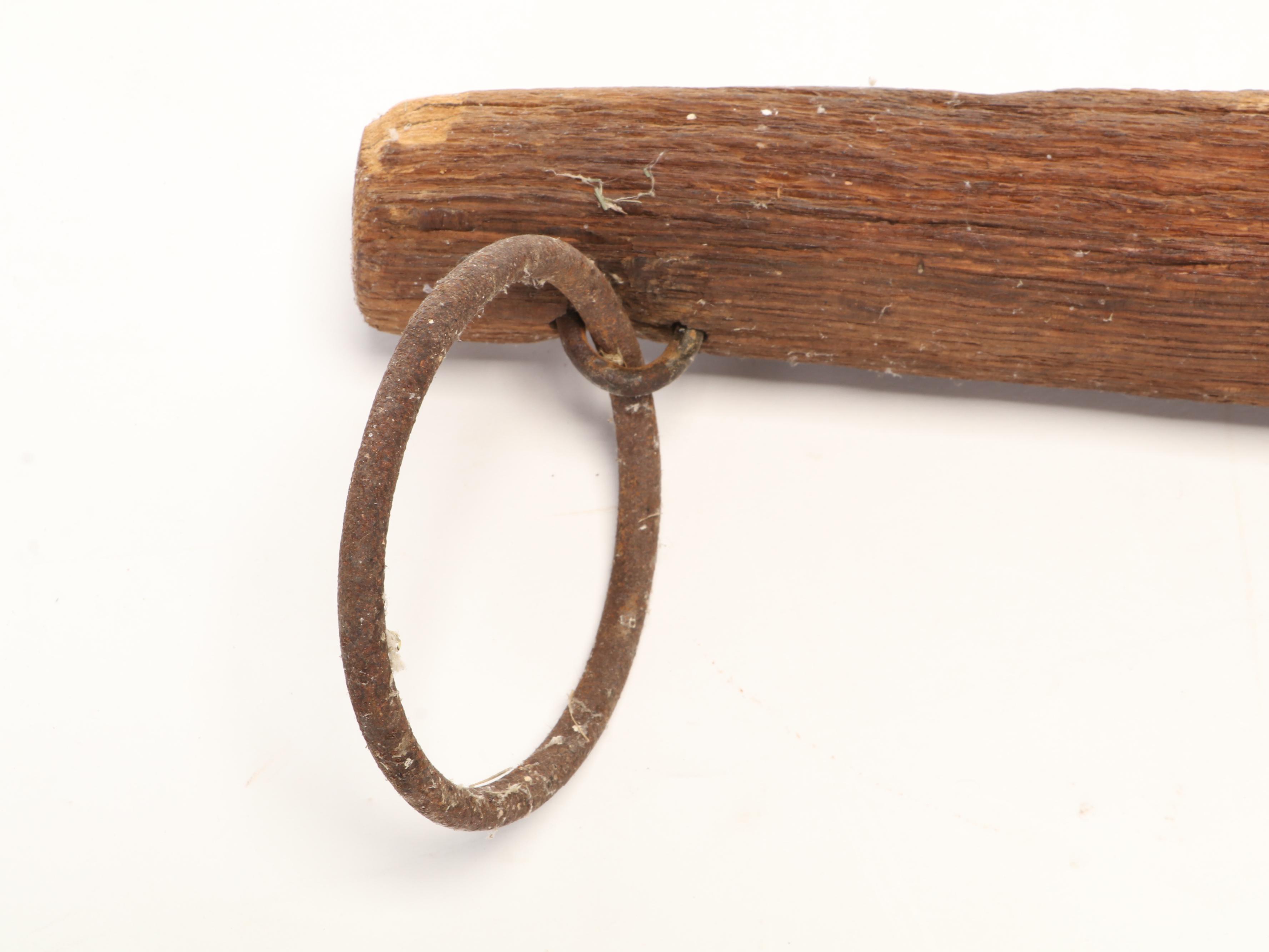 Wood and Wrought Iron Oxen Yoke