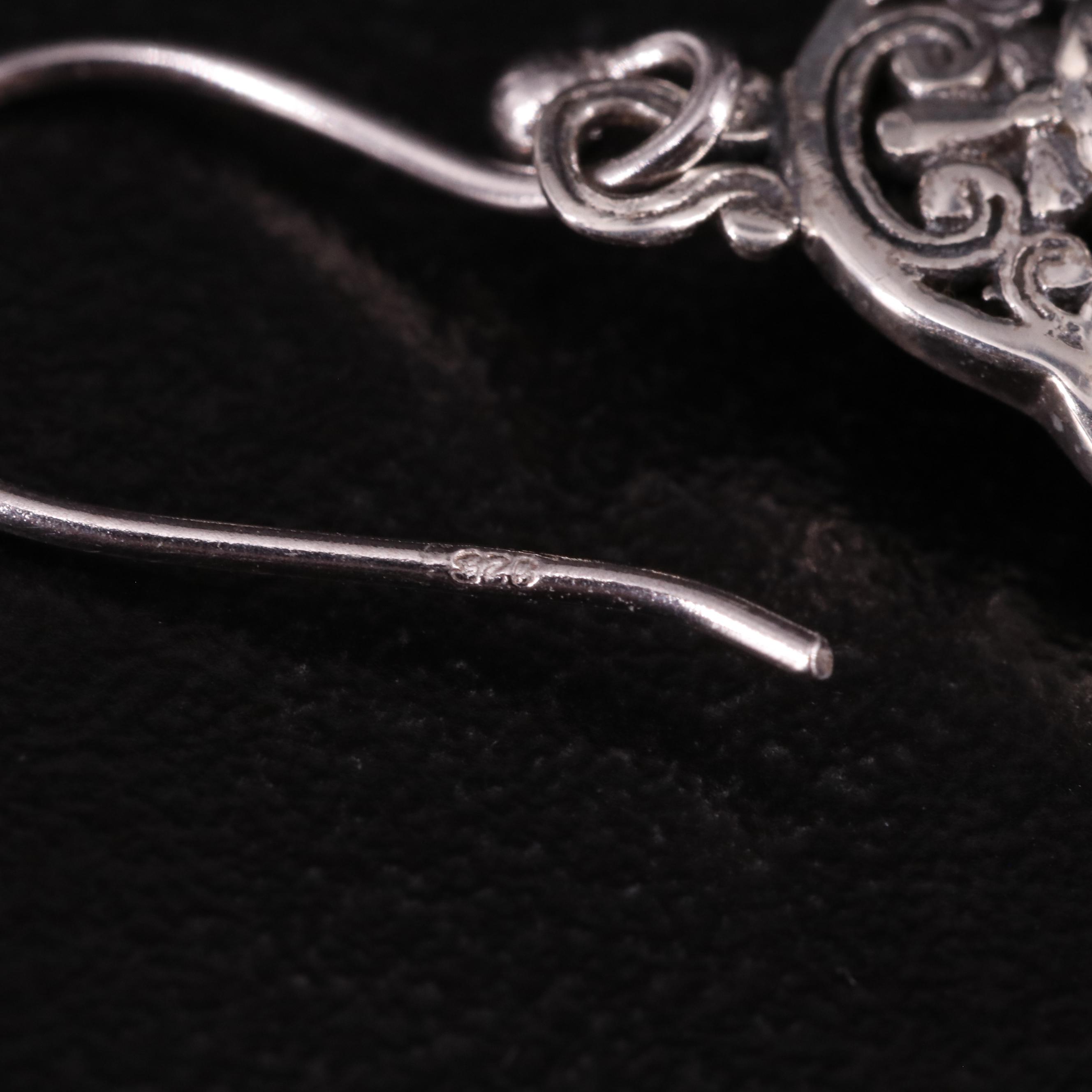 Sterling Filled Corundum Drop Earrings