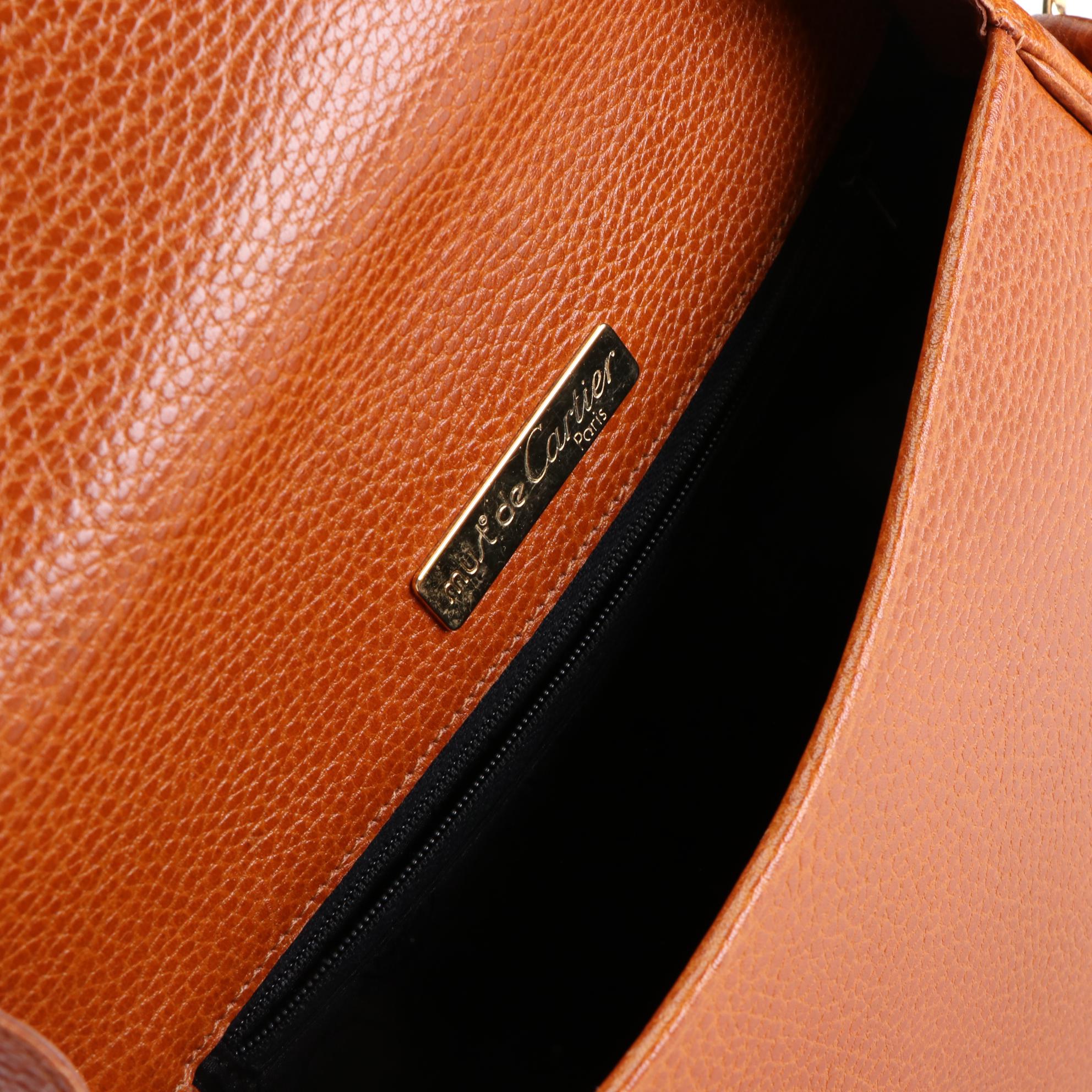 Must de Cartier Flap Shoulder Bag in Grain Leather