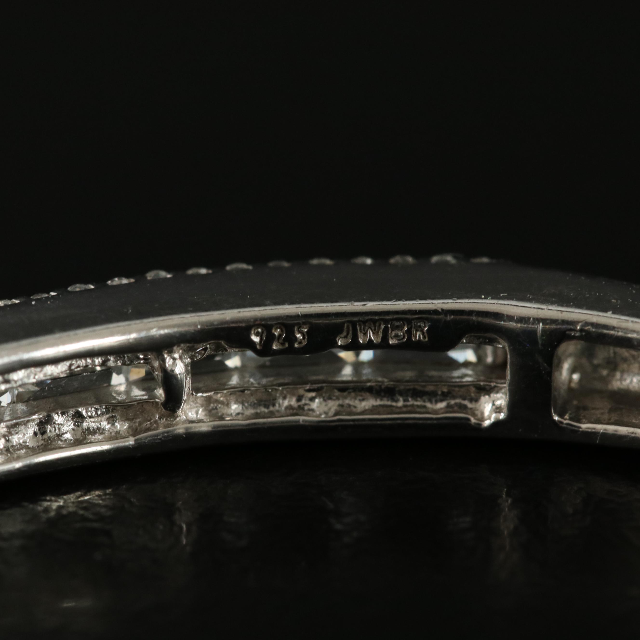 Sterling Sapphire Curved Bar Bolo Bracelet