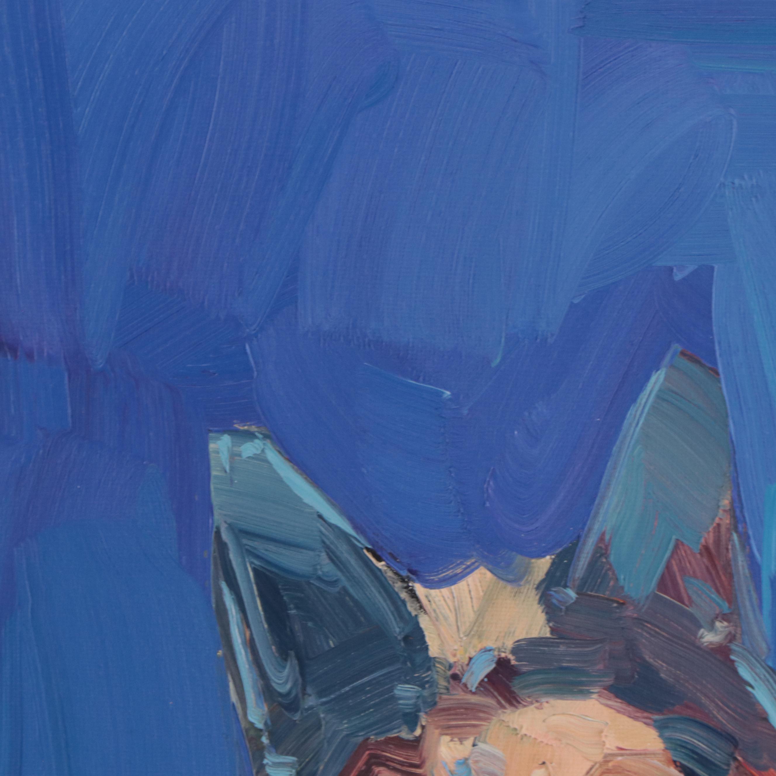 Jose Trujillo Oil Painting "The Lone Wolf," 2023