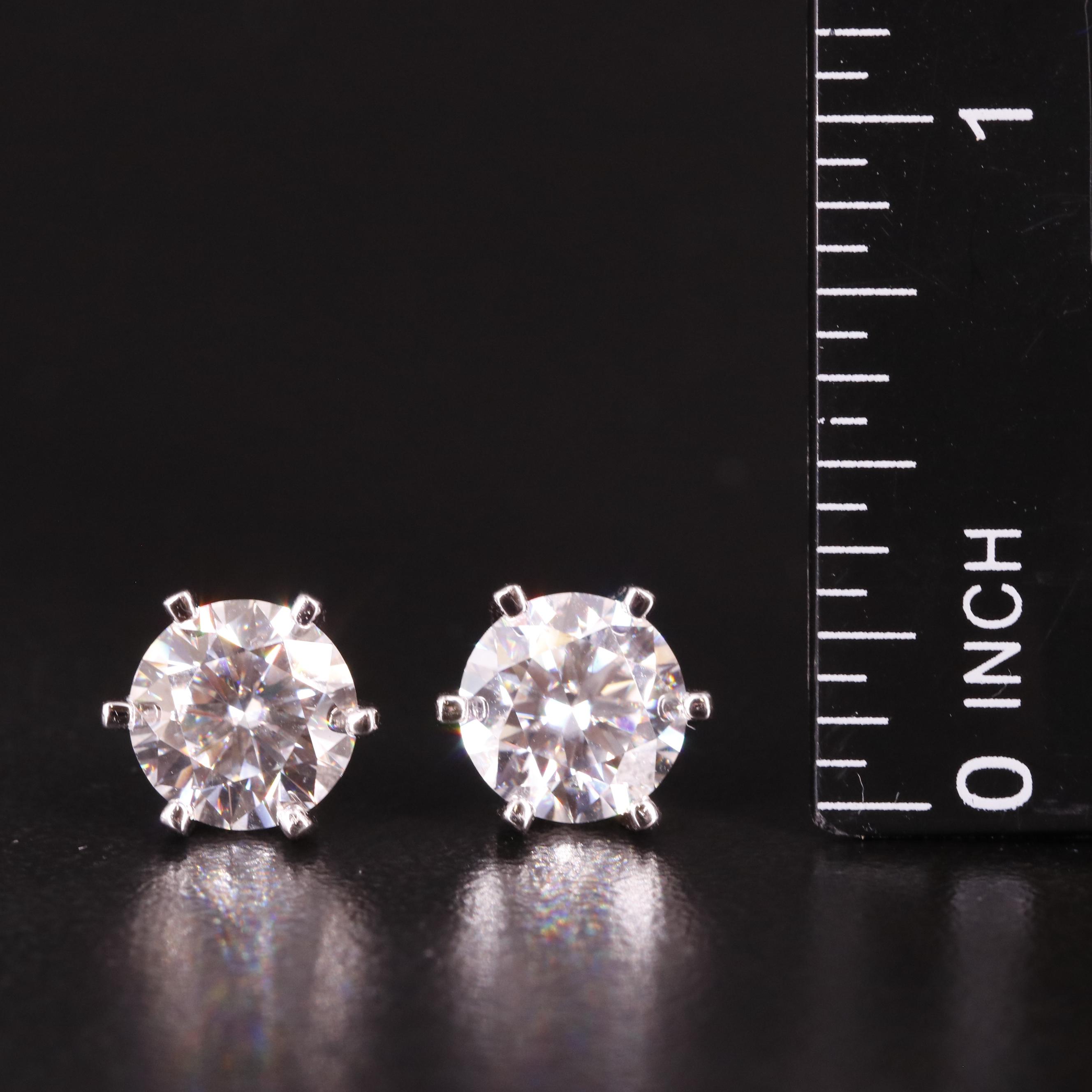 Sterling Moissanite Stud Earrings