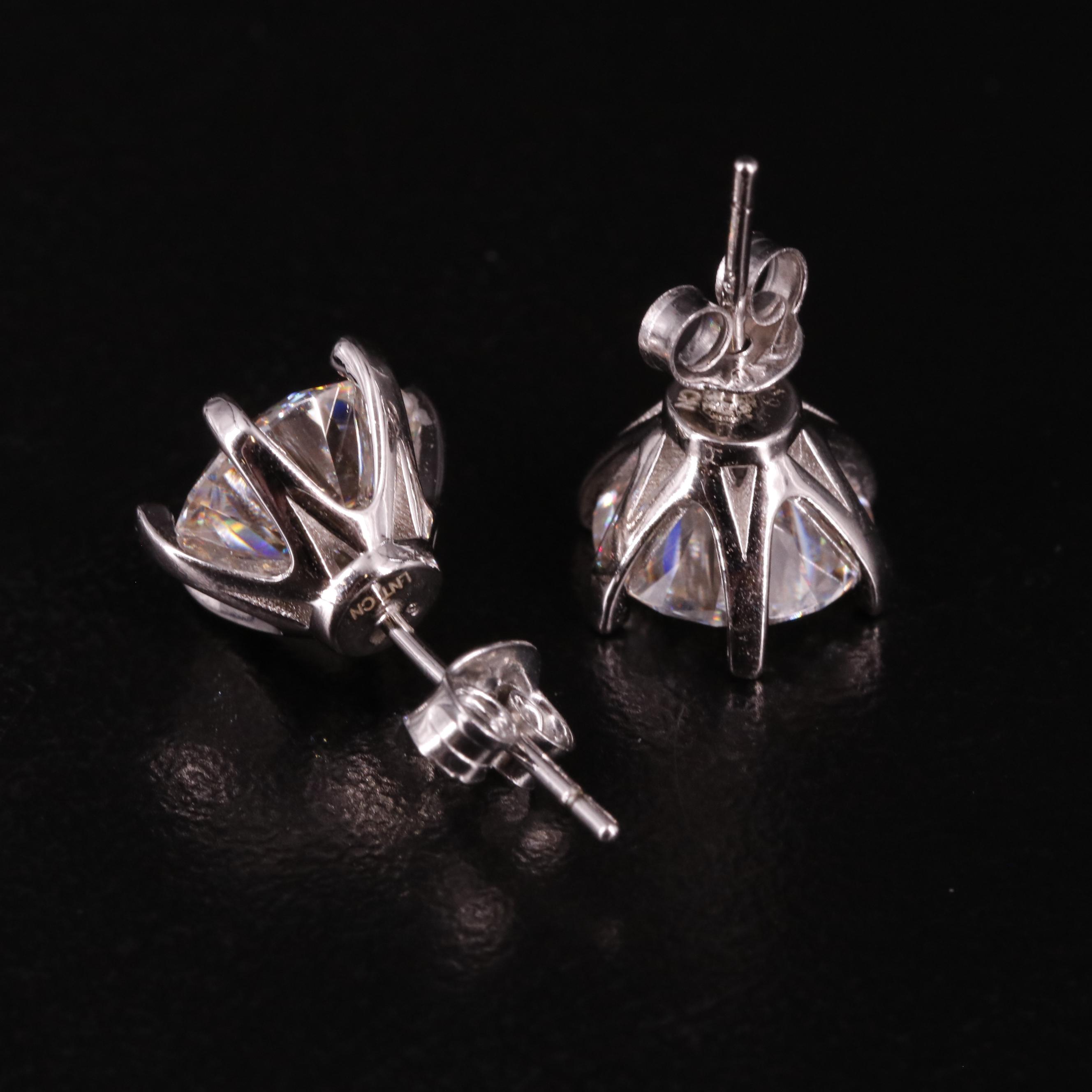 Sterling Moissanite Stud Earrings