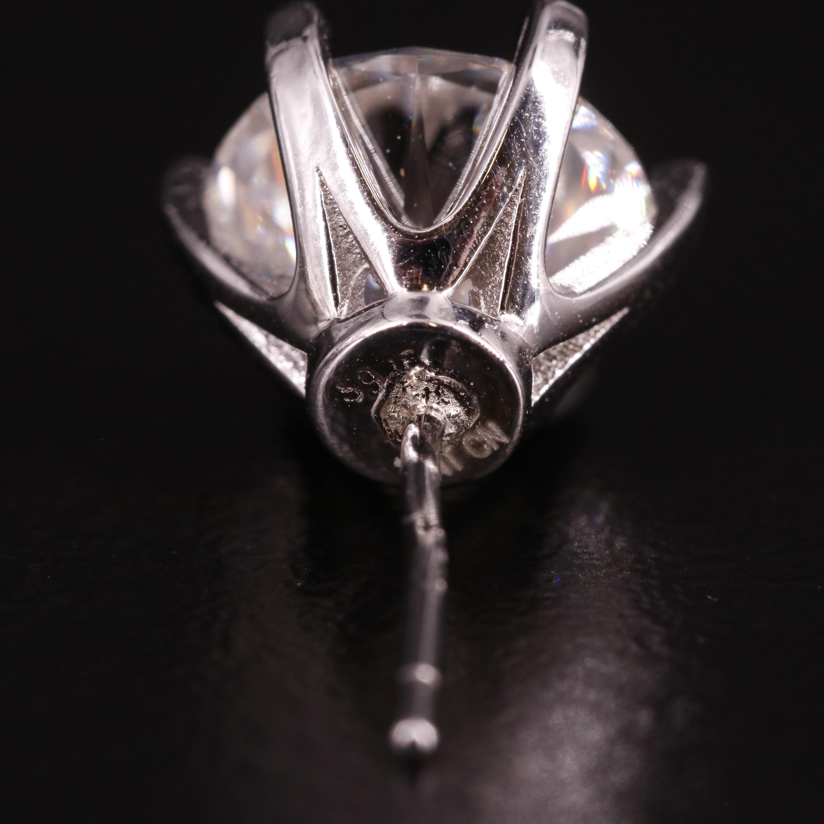 Sterling Moissanite Stud Earrings