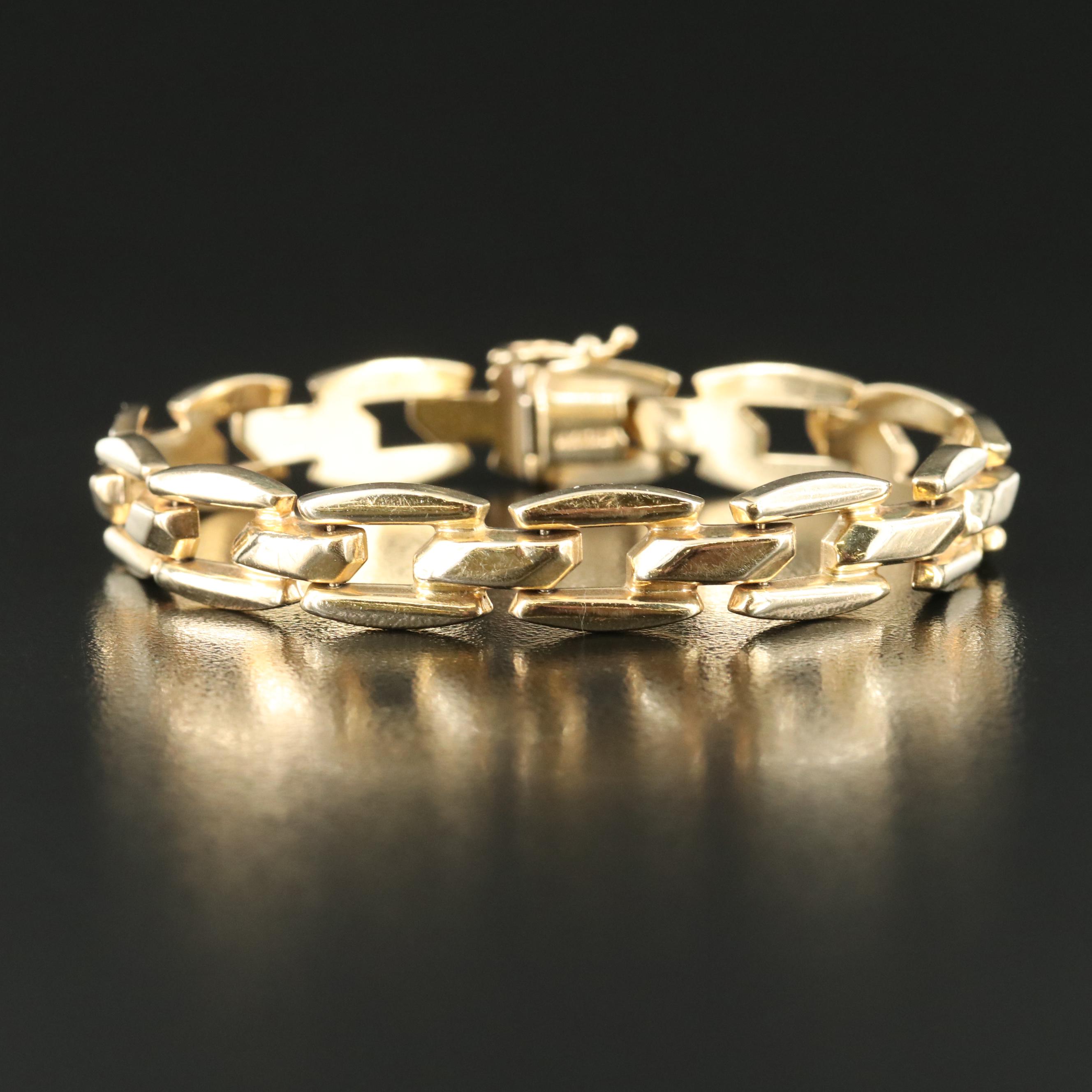 Italian 14K Fancy Link Bracelet