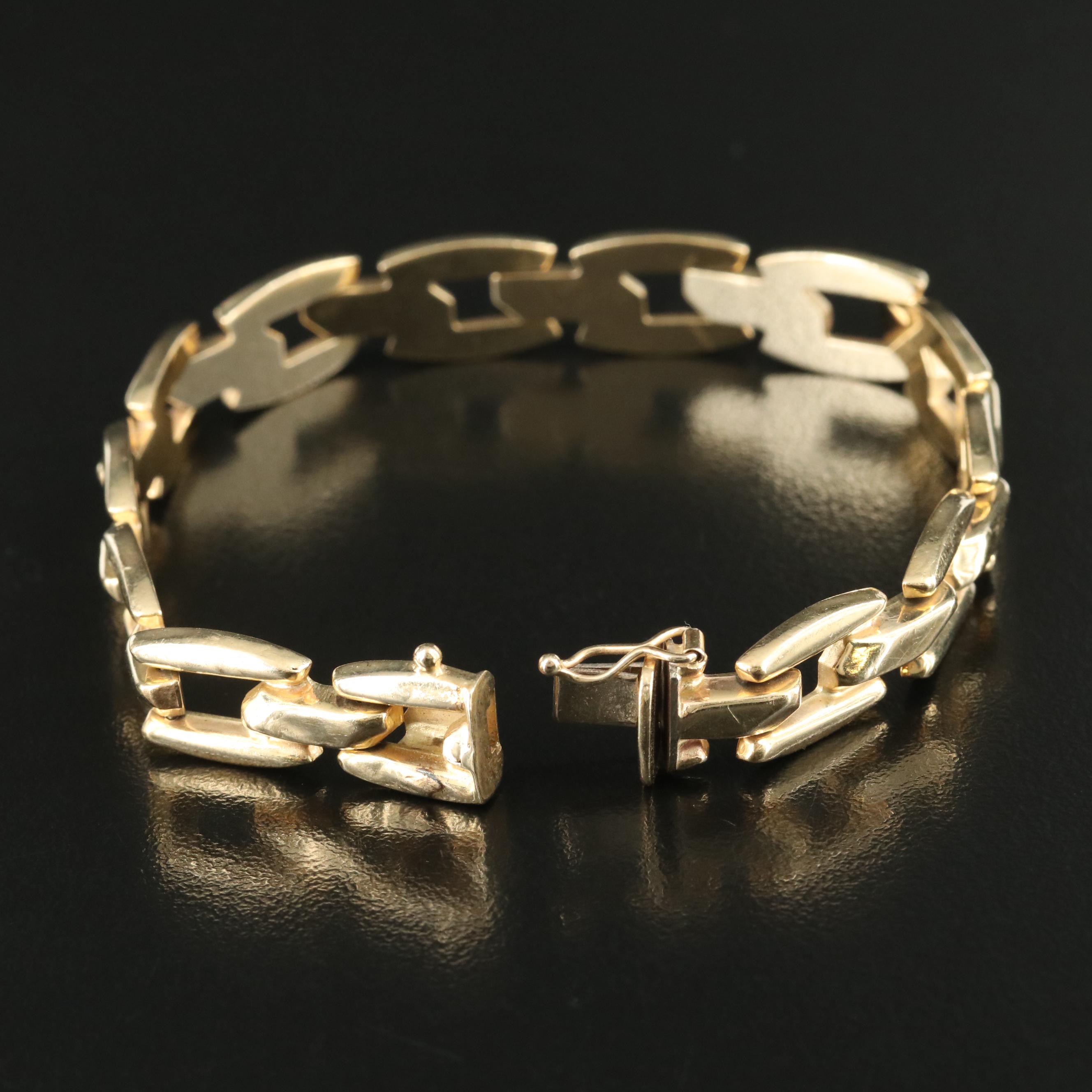 Italian 14K Fancy Link Bracelet