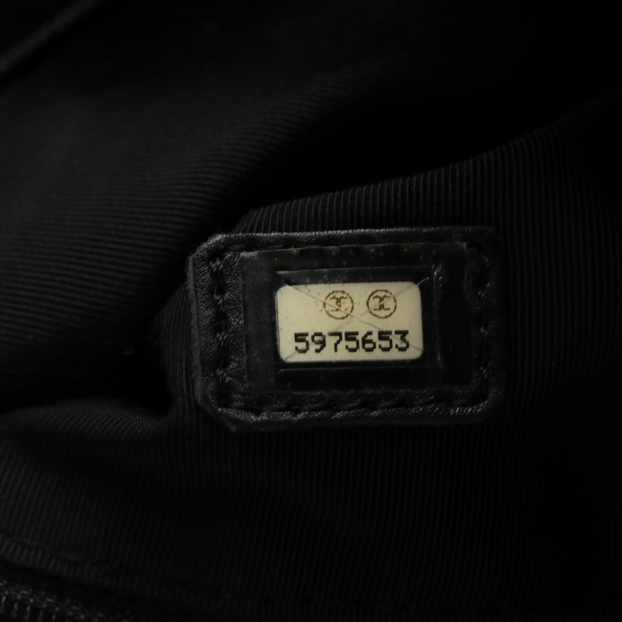 Chanel Embossed Leather Shoulder Tote Bag