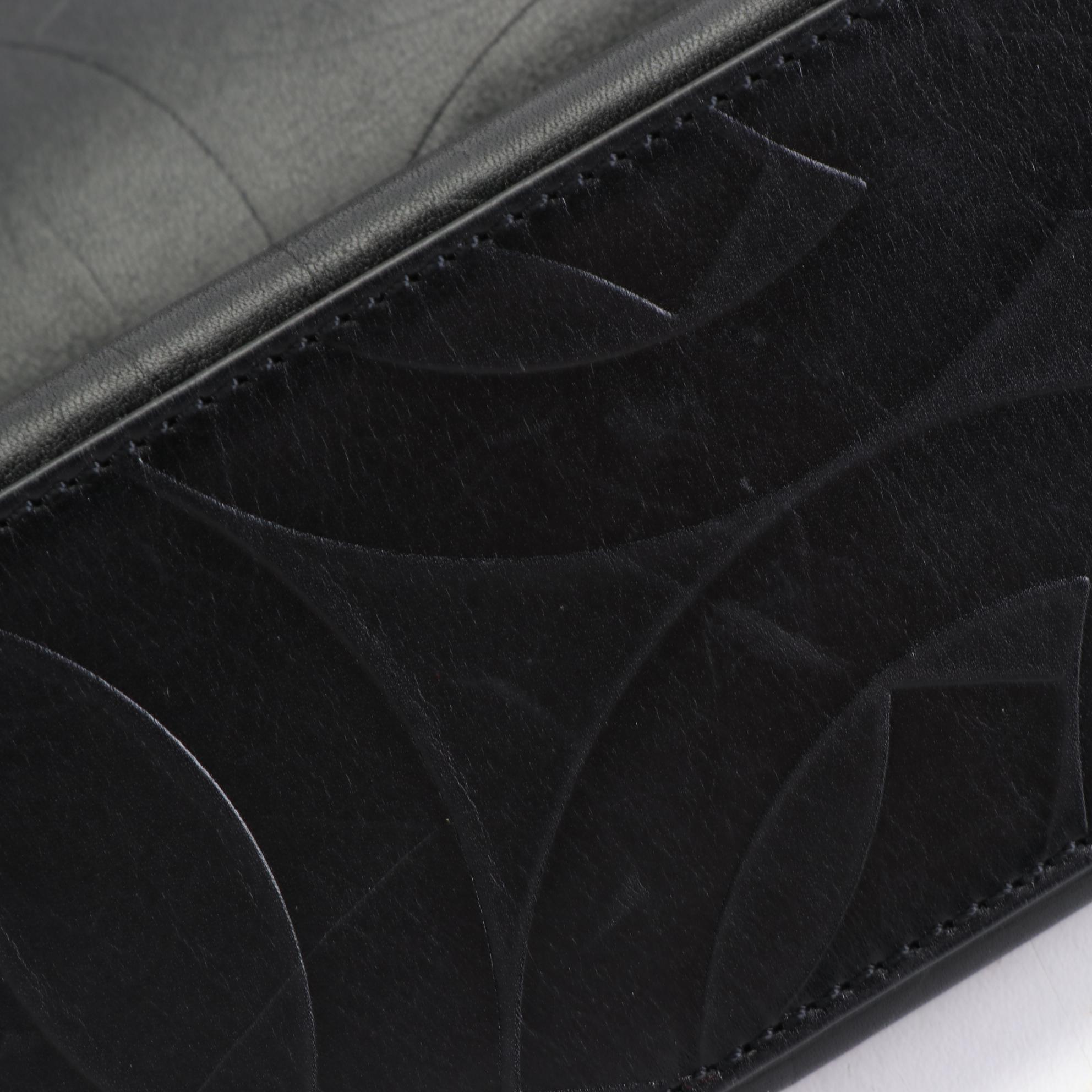 Chanel Embossed Leather Shoulder Tote Bag