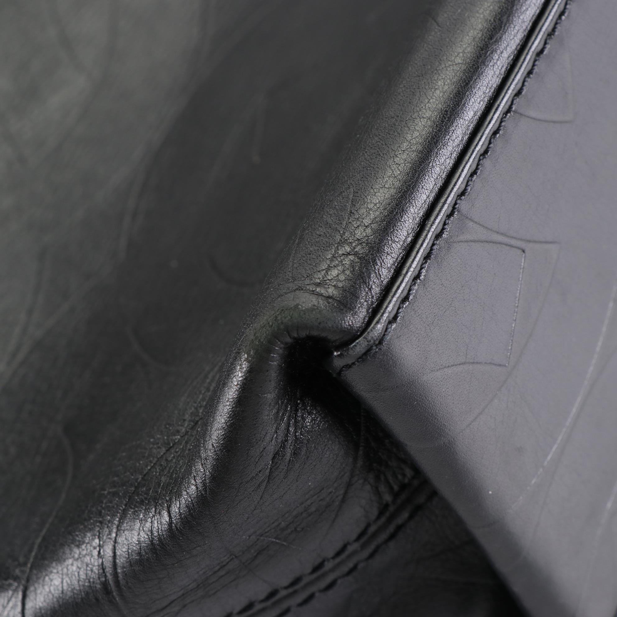 Chanel Embossed Leather Shoulder Tote Bag