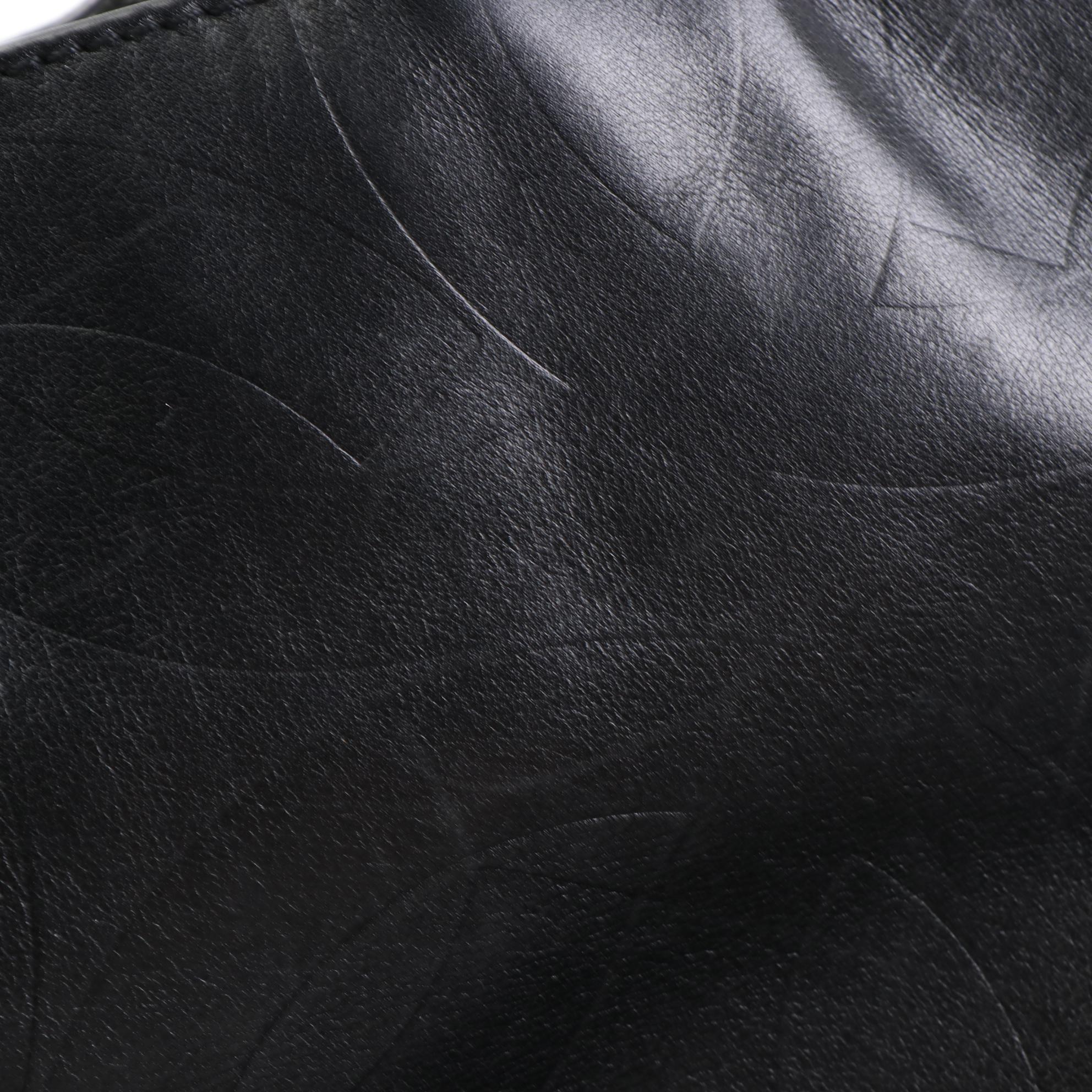 Chanel Embossed Leather Shoulder Tote Bag