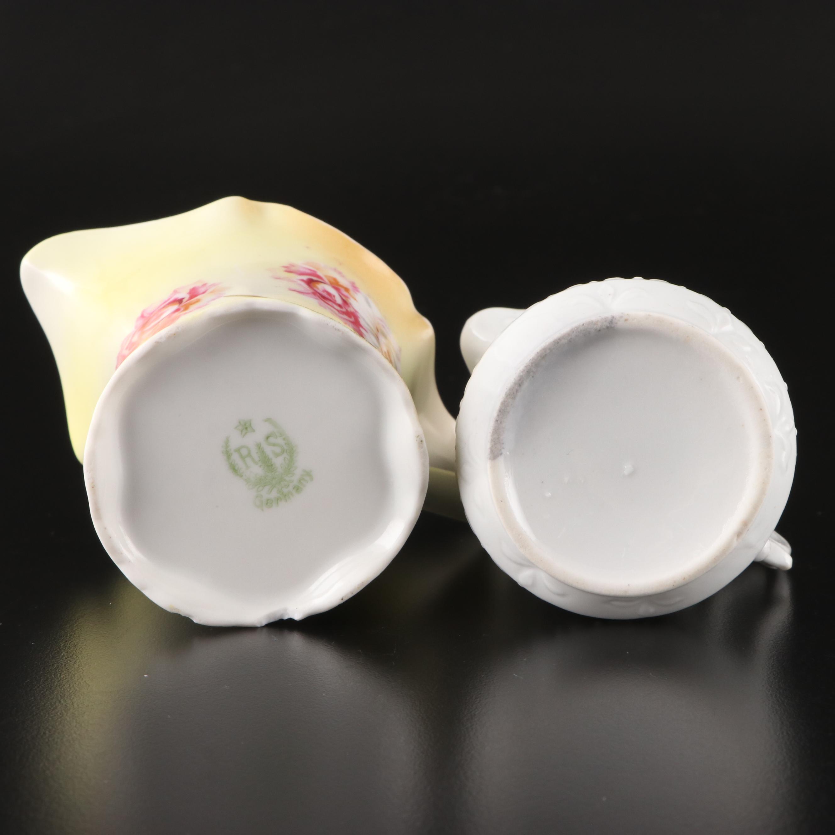 Schmidt Porcelain Teapot with Other Victorian Tableware and Accessories