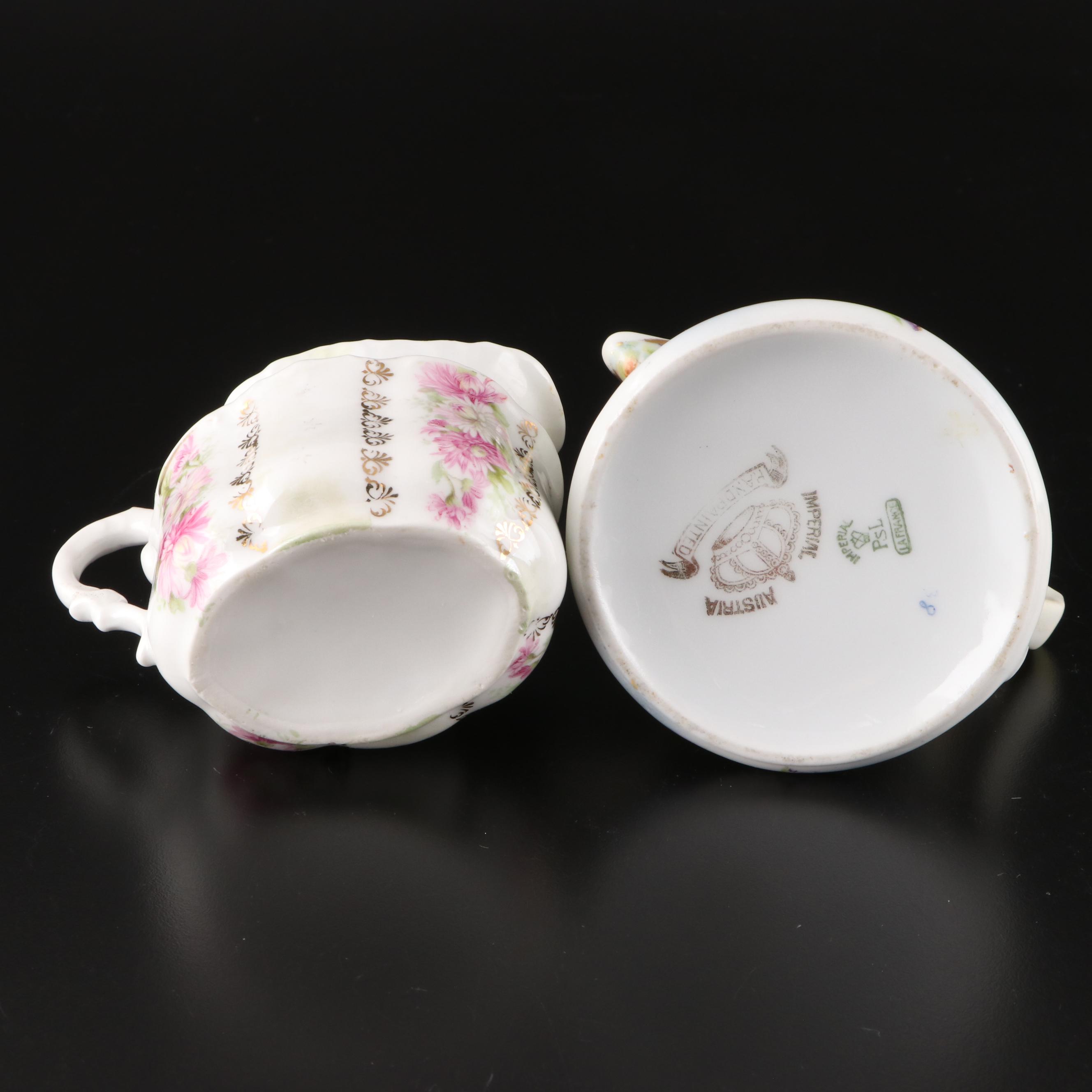 Schmidt Porcelain Teapot with Other Victorian Tableware and Accessories