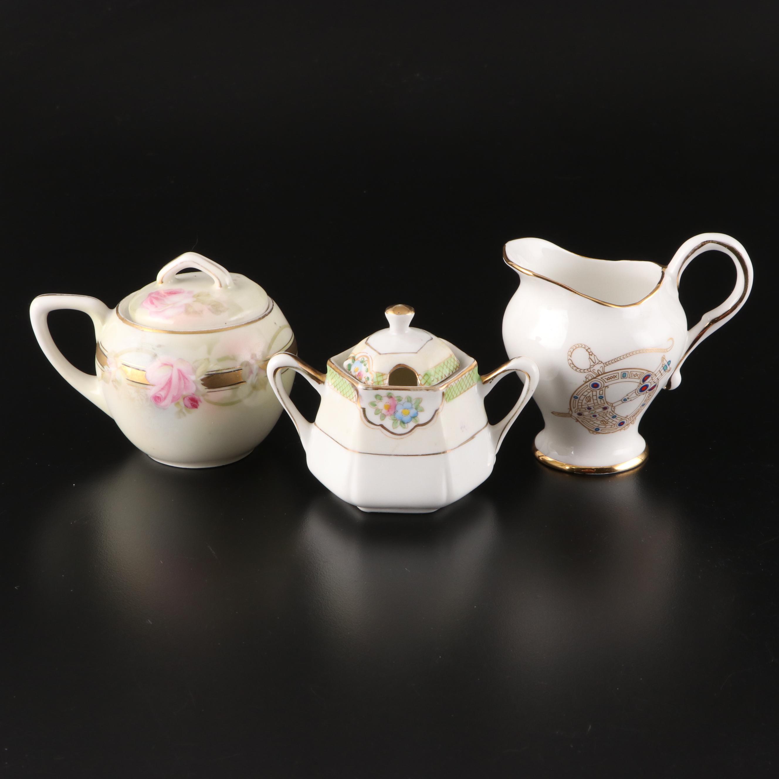 Schmidt Porcelain Teapot with Other Victorian Tableware and Accessories