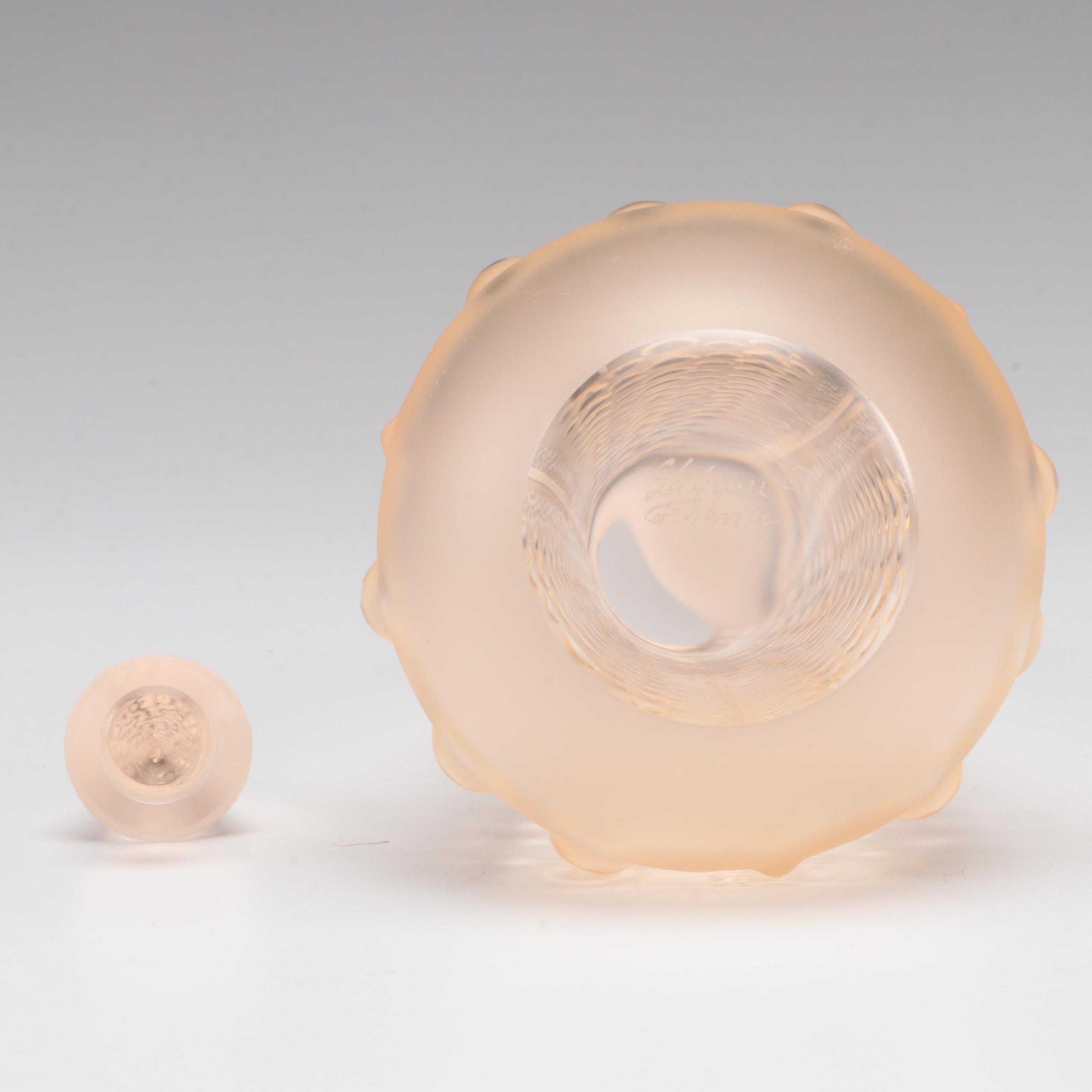 Lalique Pearles French Crystal Perfume Bottle