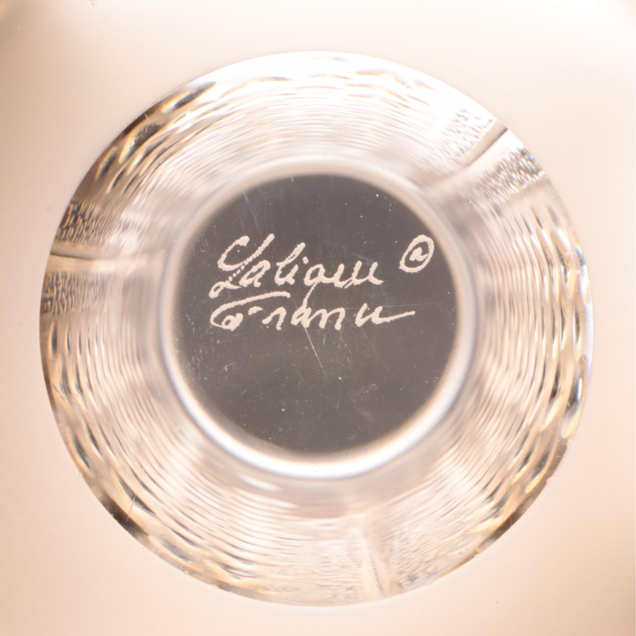 Lalique Pearles French Crystal Perfume Bottle