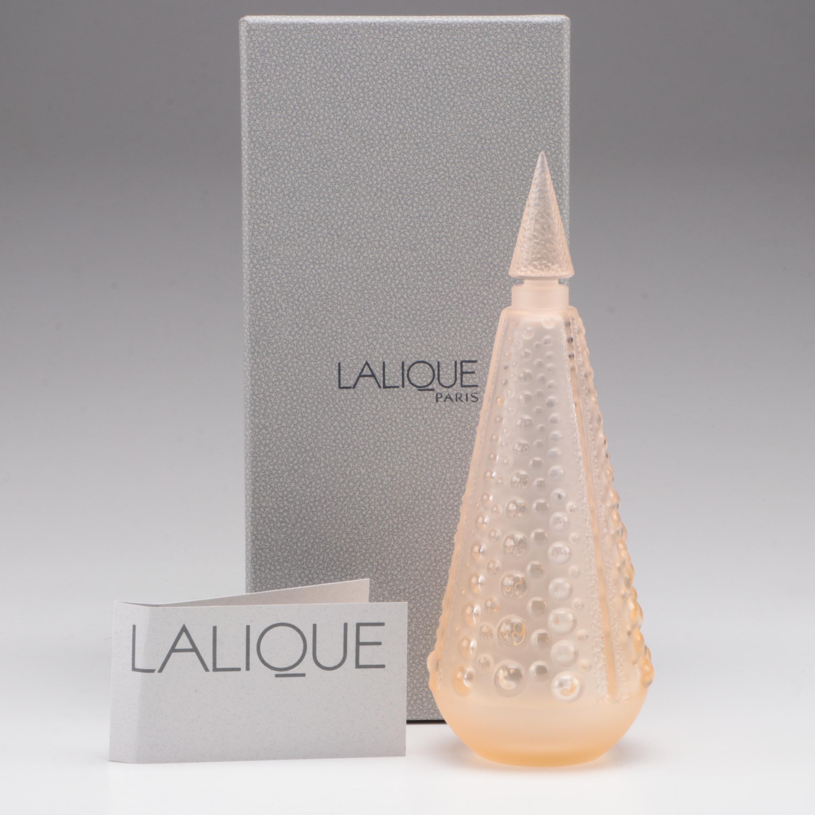 Lalique Pearles French Crystal Perfume Bottle