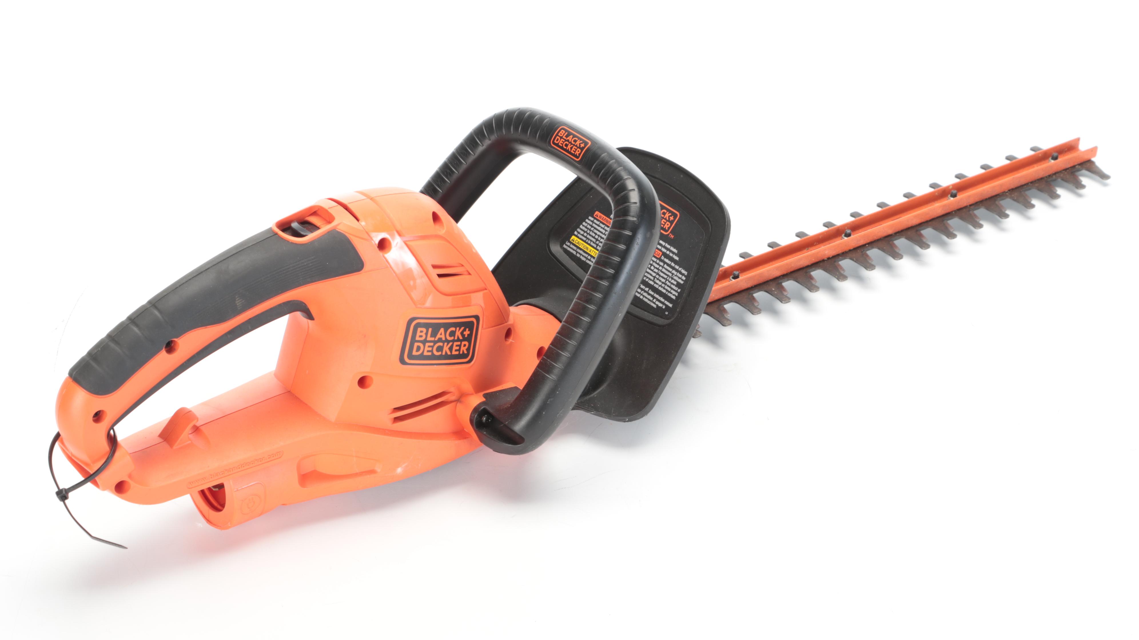 STIHL Gas-Powered Chain Saw With Black + Decker Electric Hedge Trimmer